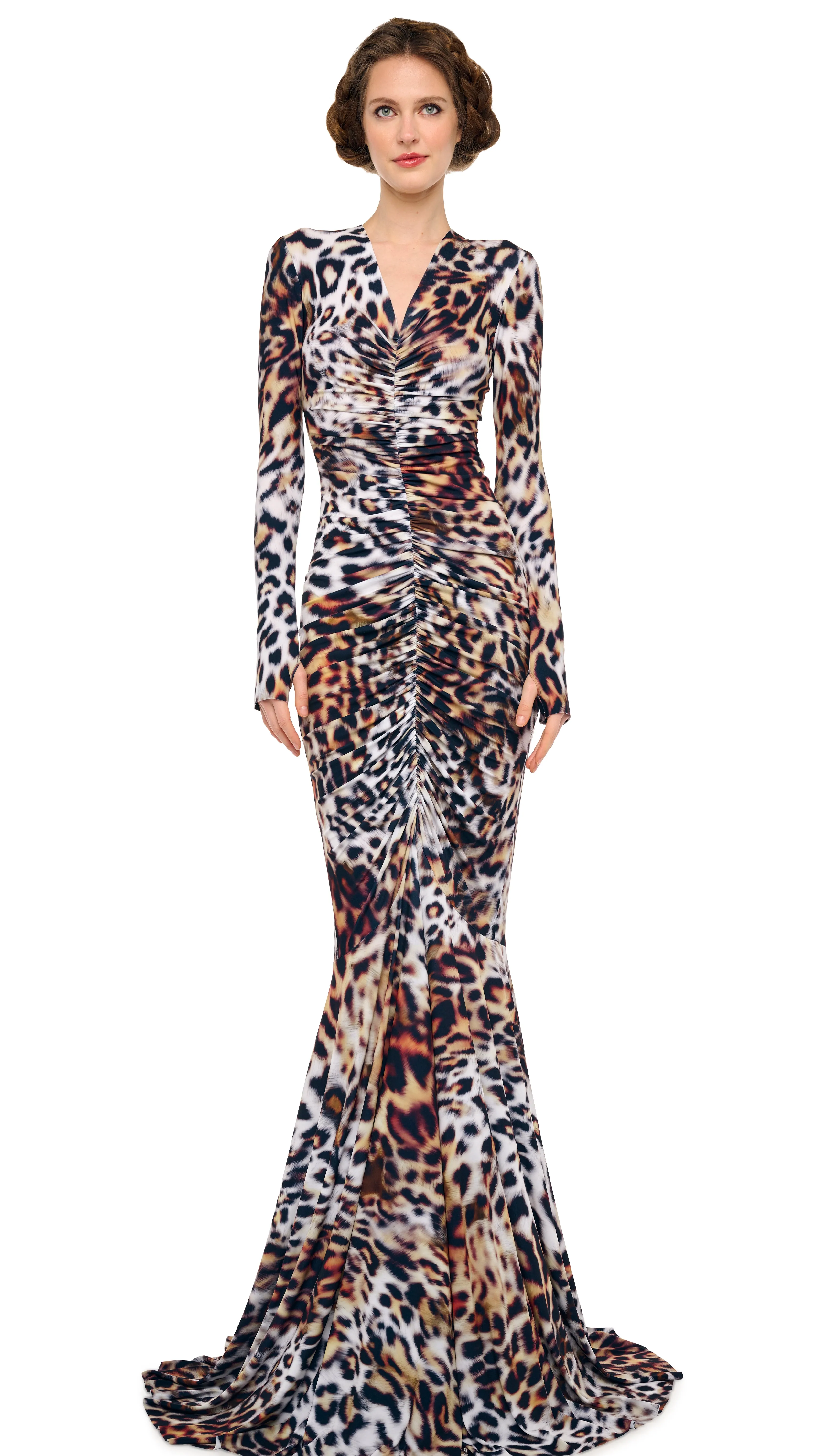 SHIRRED FRONT FISHTAIL GOWN sold by Norma Kamali product image thumbnail 4