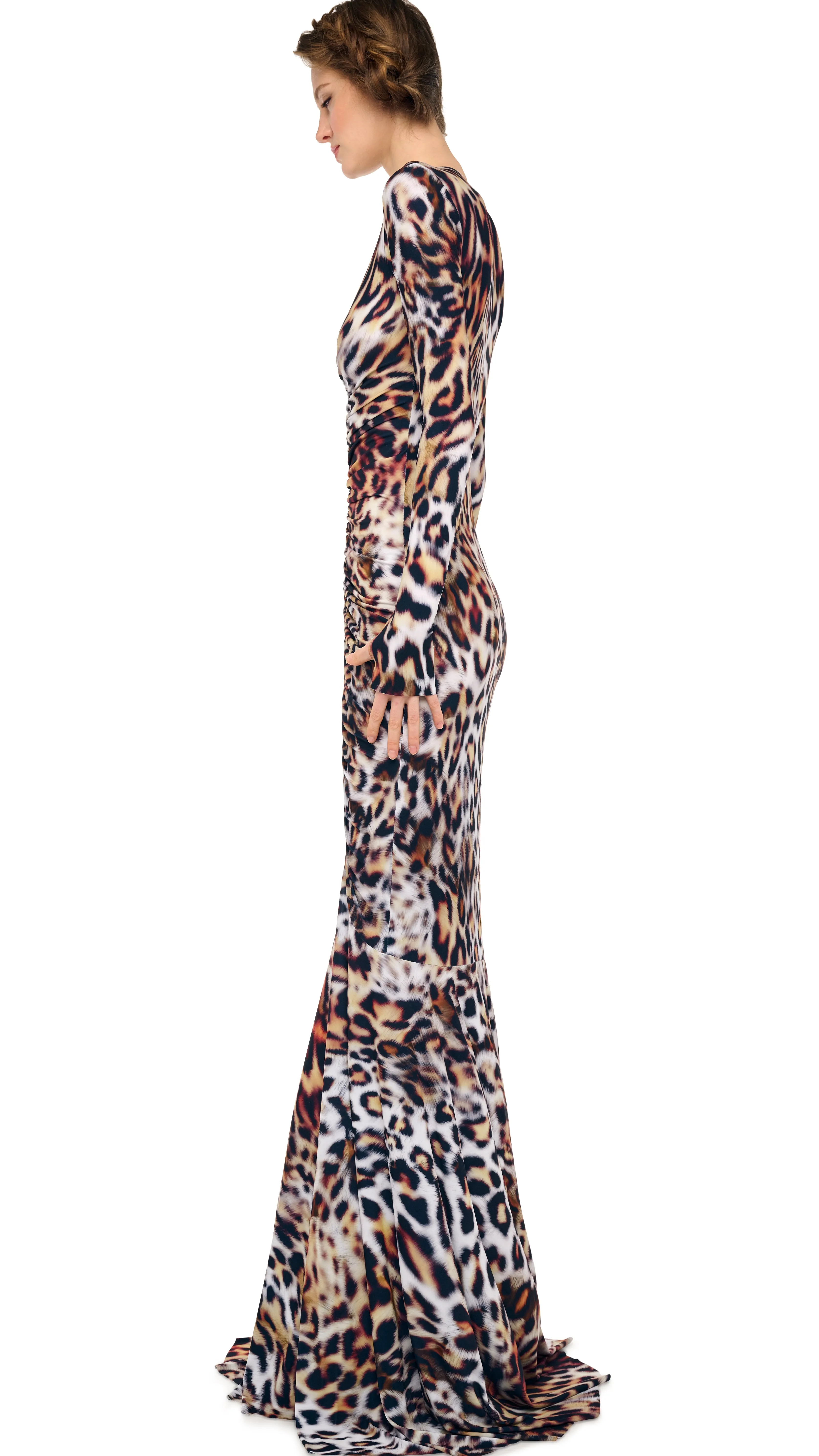 SHIRRED FRONT FISHTAIL GOWN sold by Norma Kamali product image thumbnail 2