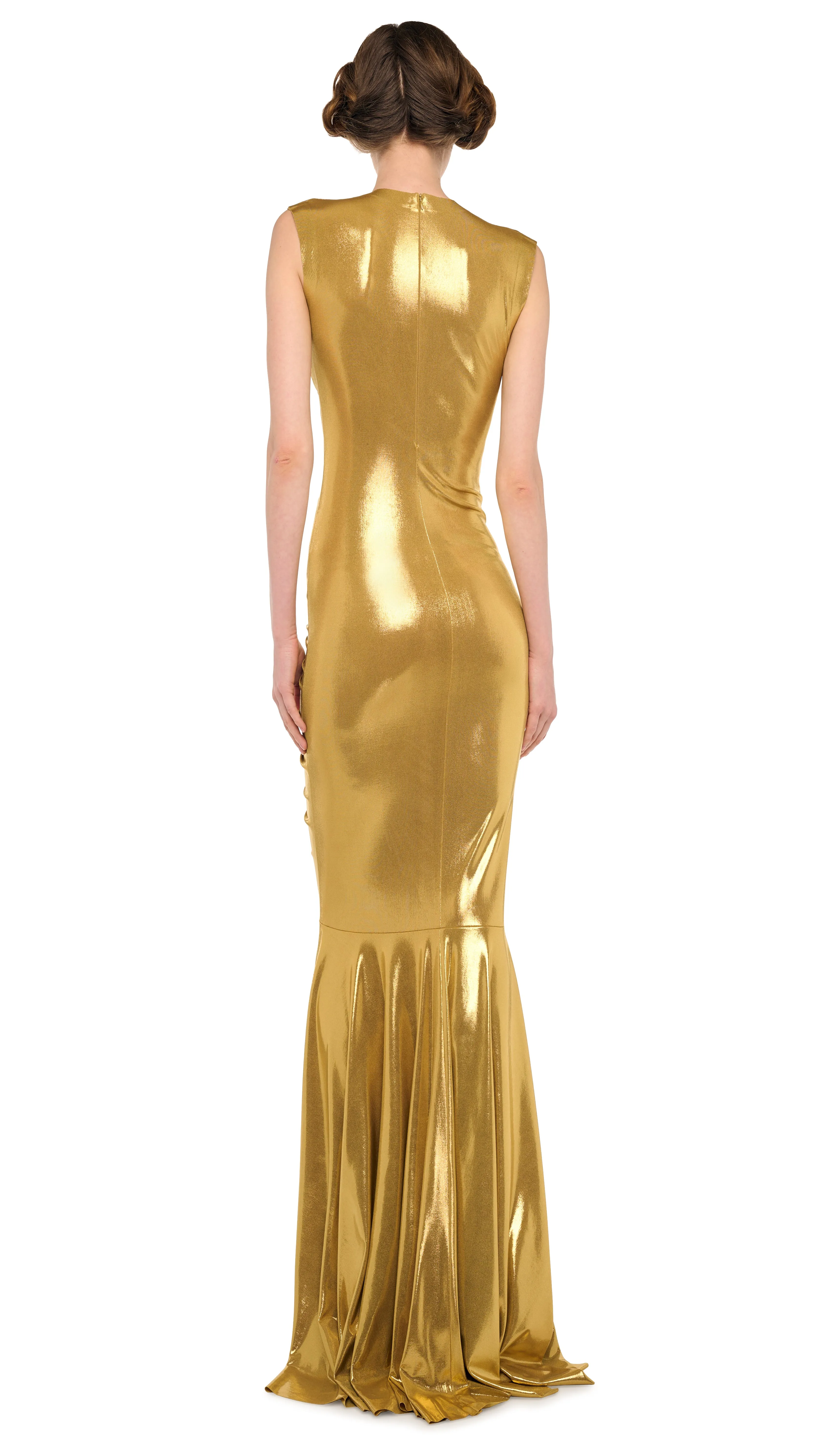 SHIRRED FRONT FISHTAIL GOWN sold by Norma Kamali product image thumbnail 3