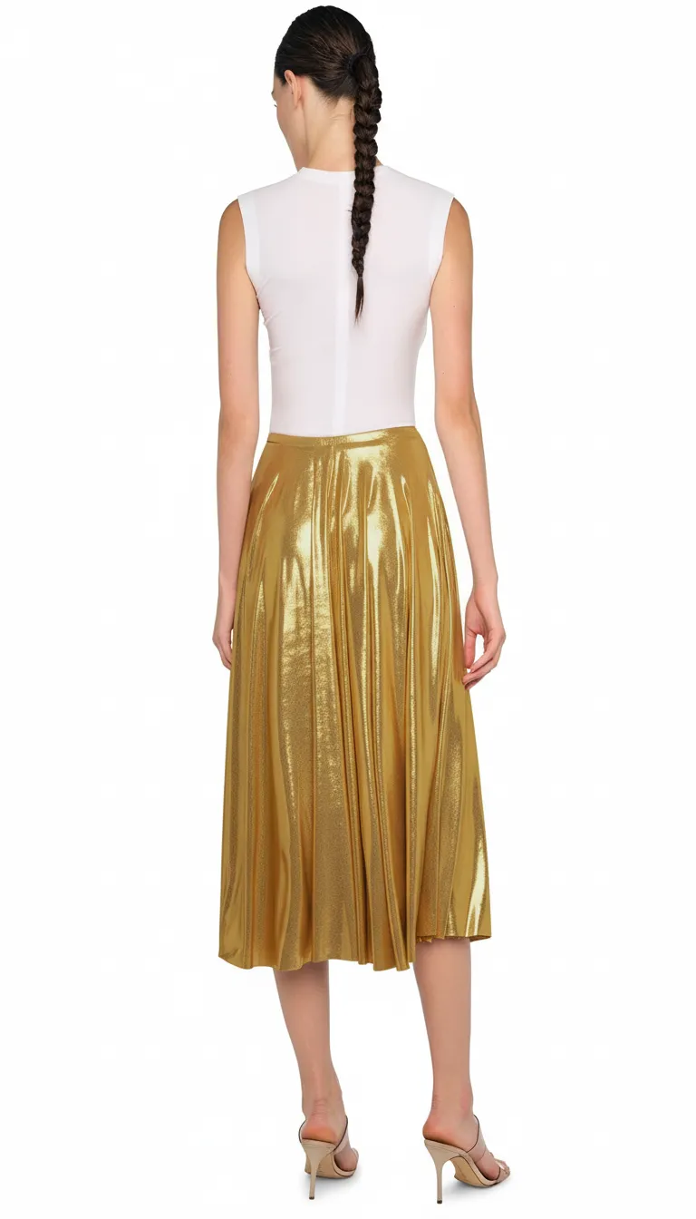 FLARED SKIRT TO MIDCALF sold by Norma Kamali product image thumbnail 3