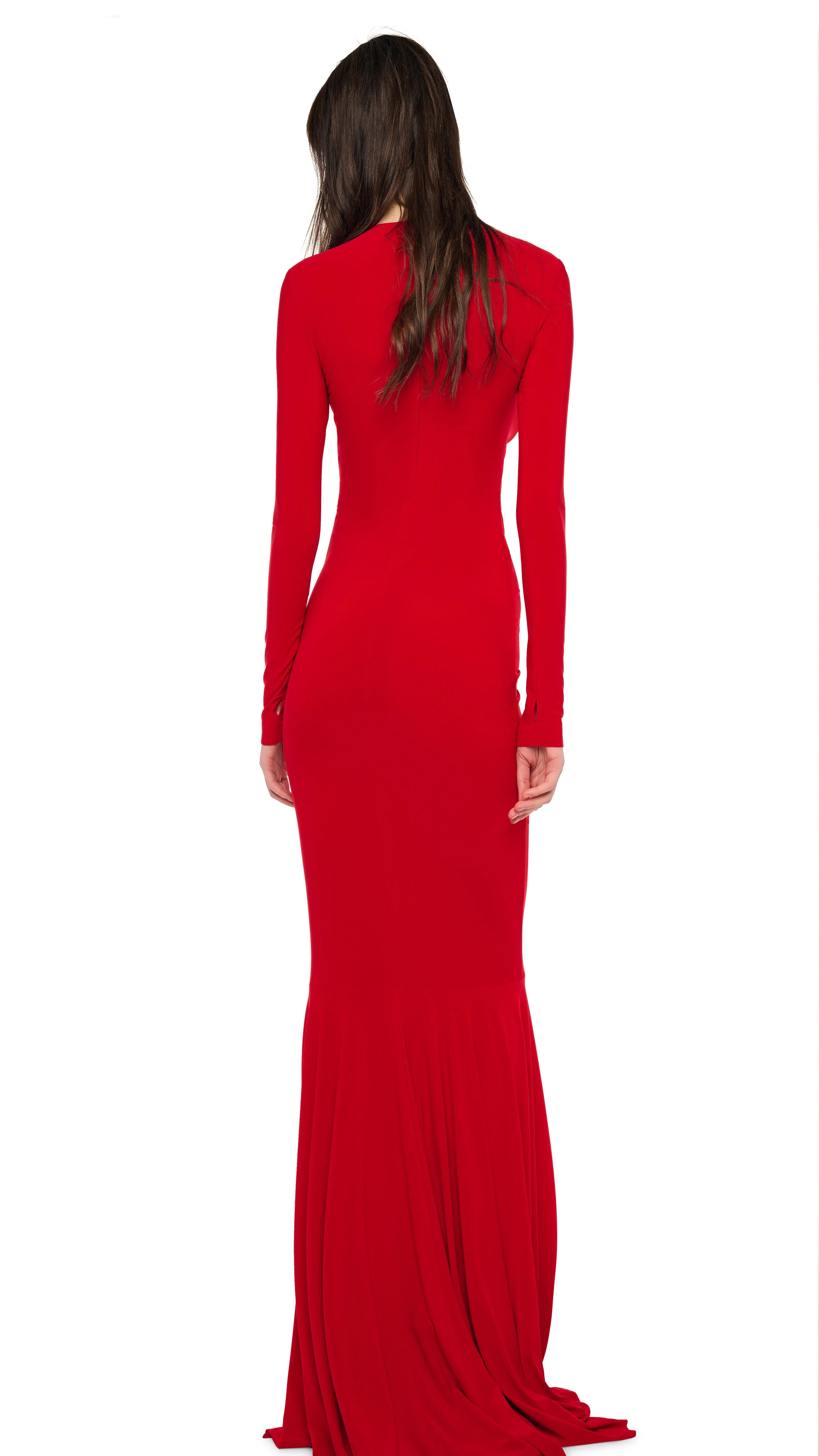SHIRRED FRONT FISHTAIL GOWN sold by Norma Kamali product image thumbnail 3