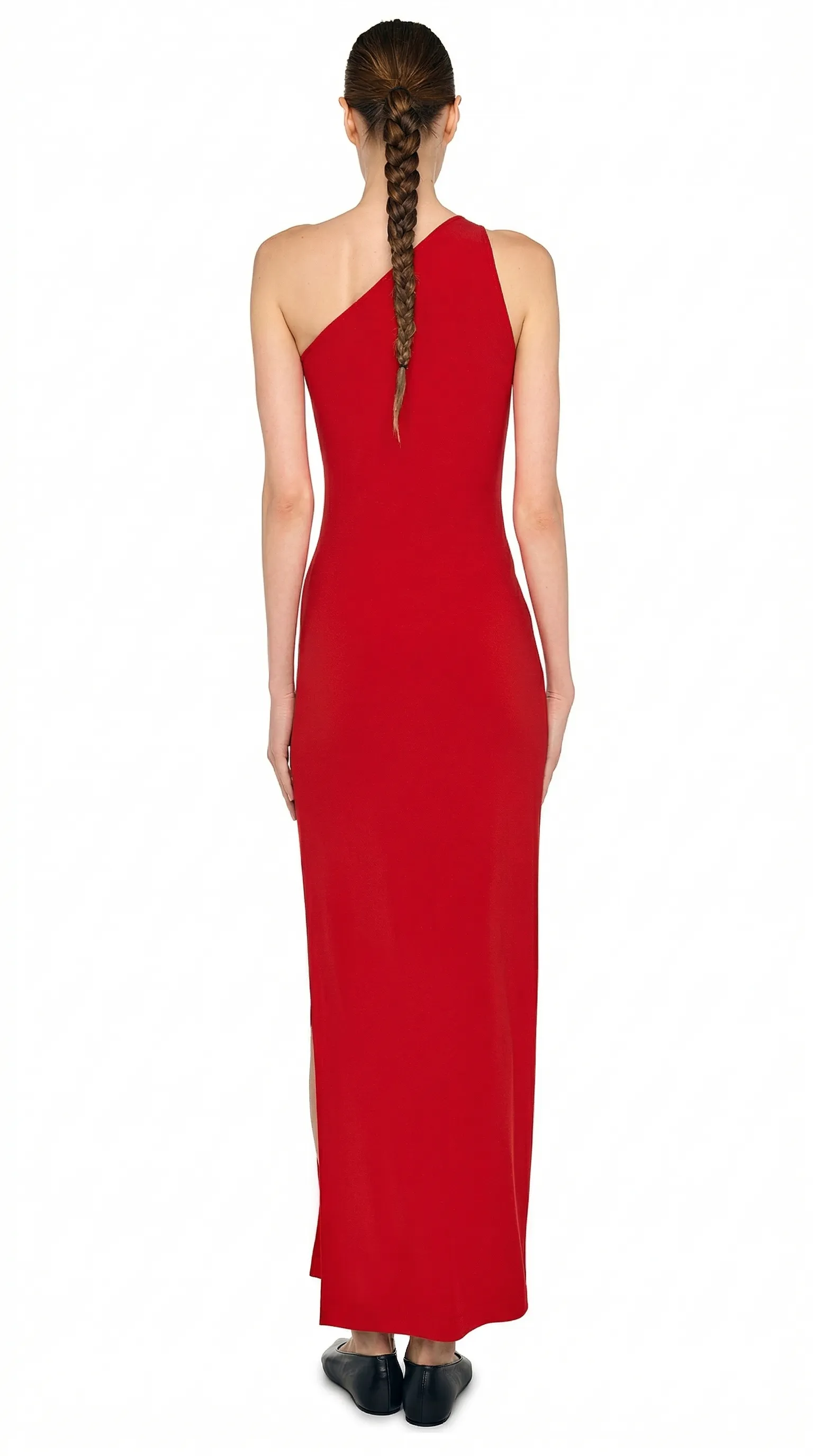 ONE SHOULDER LONG DRESS W/ SIDE SLIT sold by Norma Kamali product image thumbnail 3