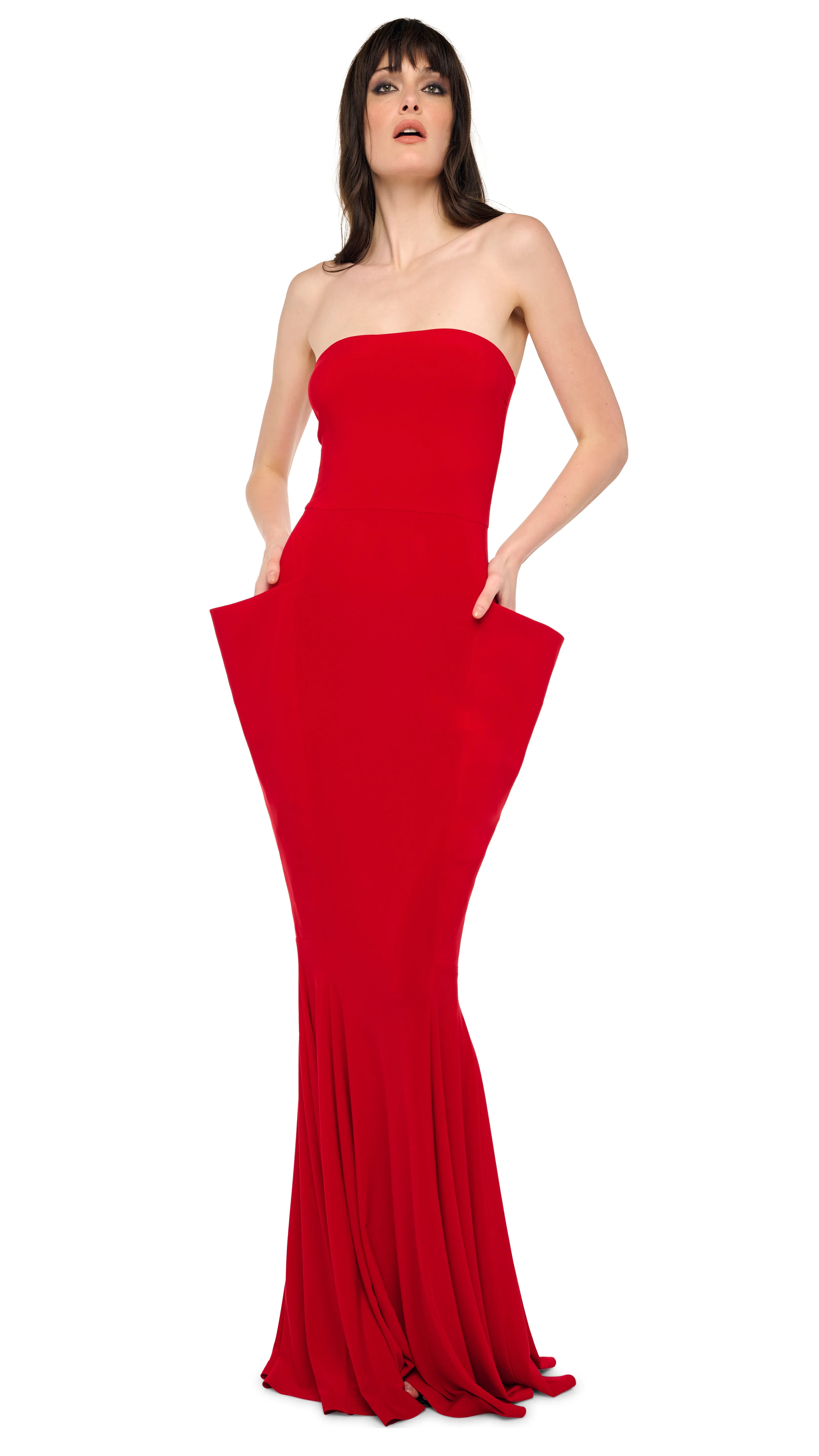 STRAPLESS WING FISHTAIL GOWN sold by Norma Kamali product image thumbnail 5