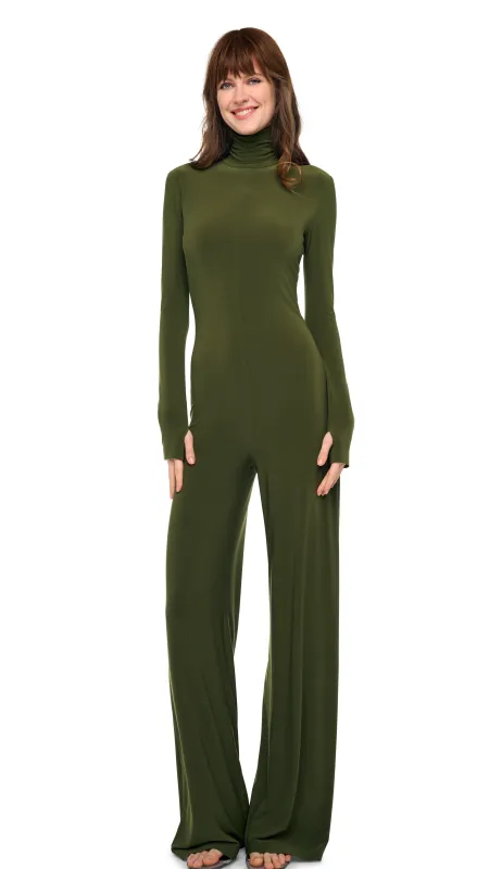 LONG SLEEVE TURTLE JUMPSUIT made by Norma Kamali