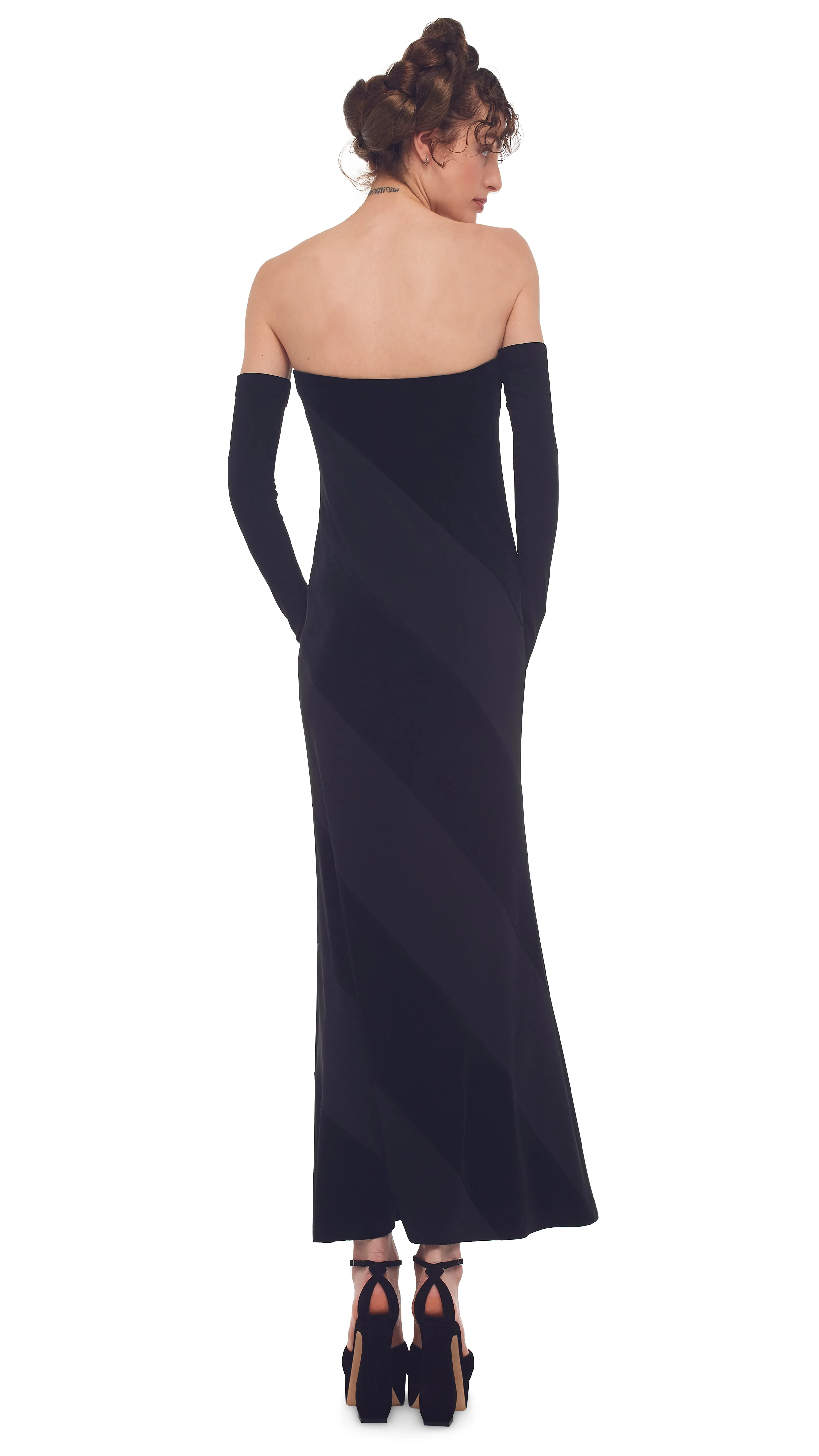 SPIRAL STRAPLESS DRESS sold by Norma Kamali product image thumbnail 3