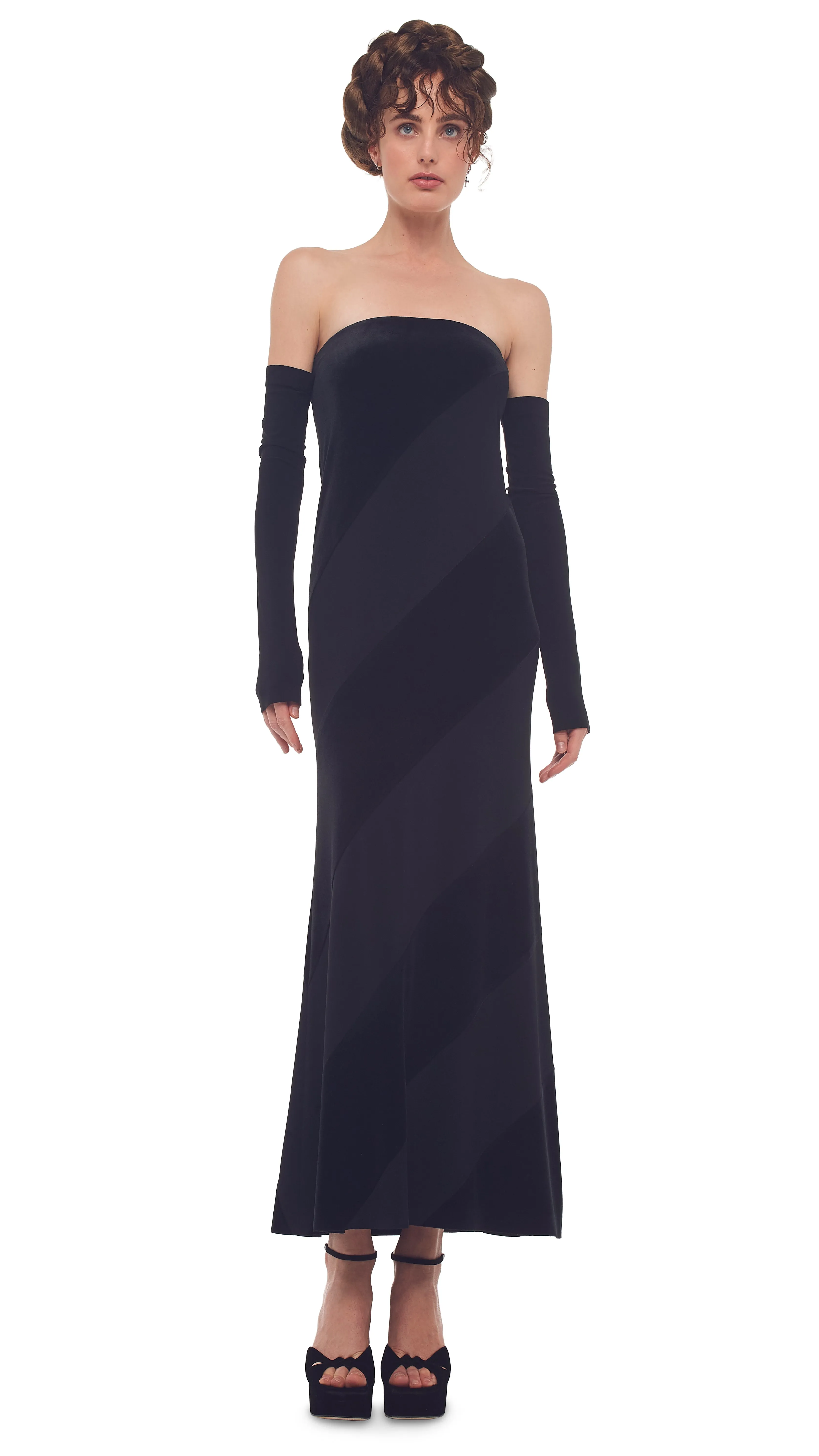 SPIRAL STRAPLESS DRESS sold by Norma Kamali