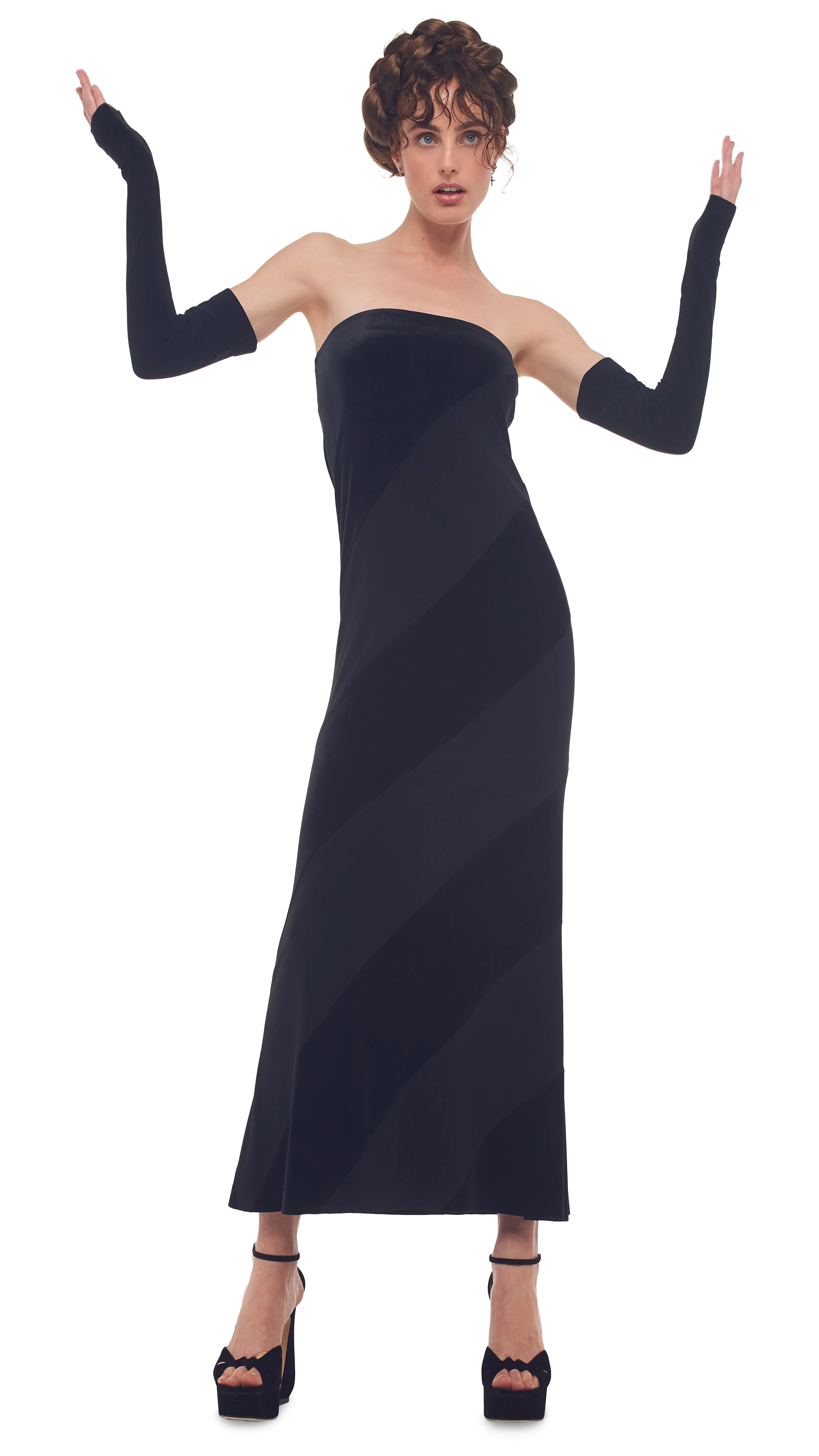 SPIRAL STRAPLESS DRESS sold by Norma Kamali product image thumbnail 5