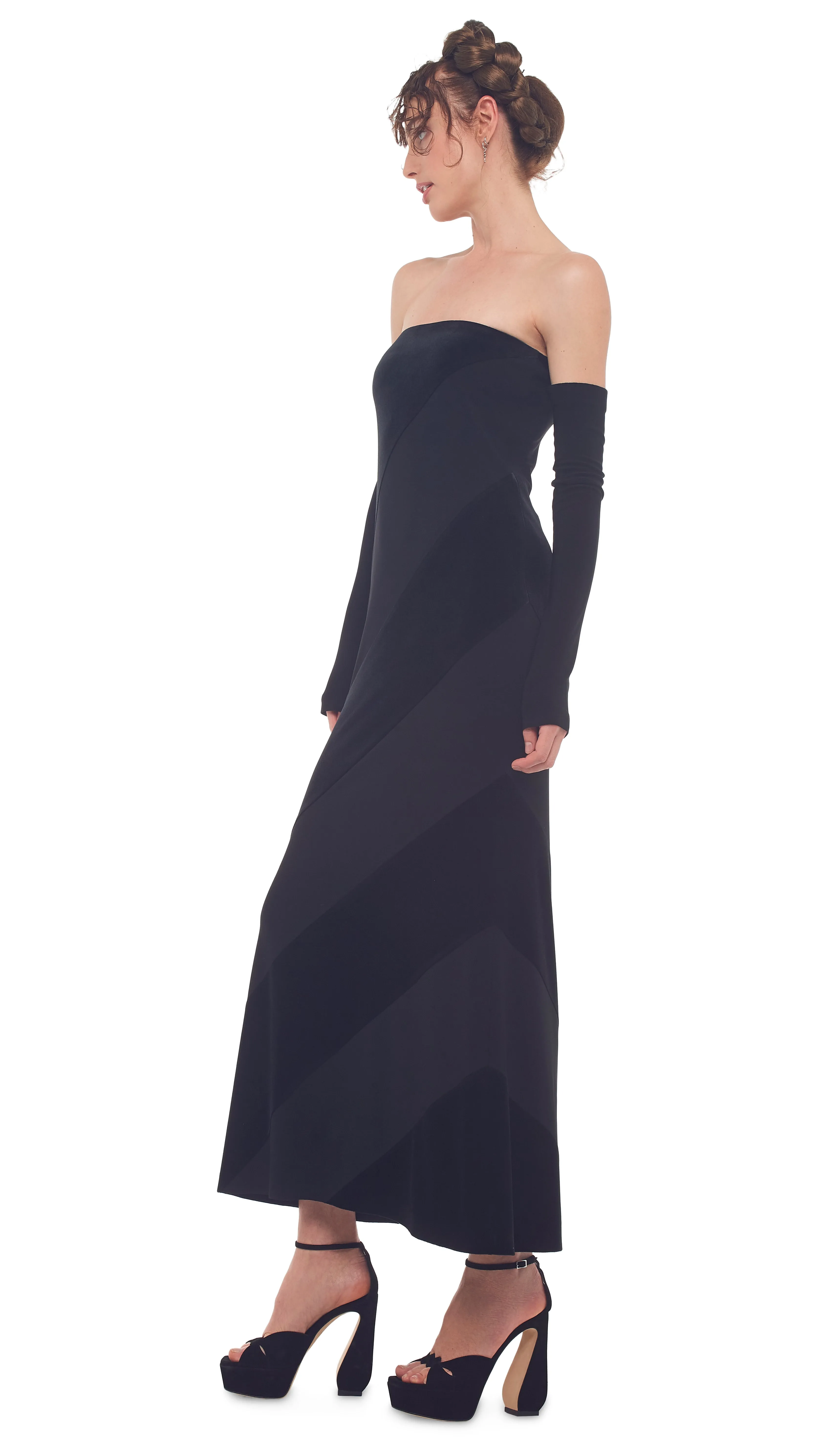 SPIRAL STRAPLESS DRESS sold by Norma Kamali product image thumbnail 2