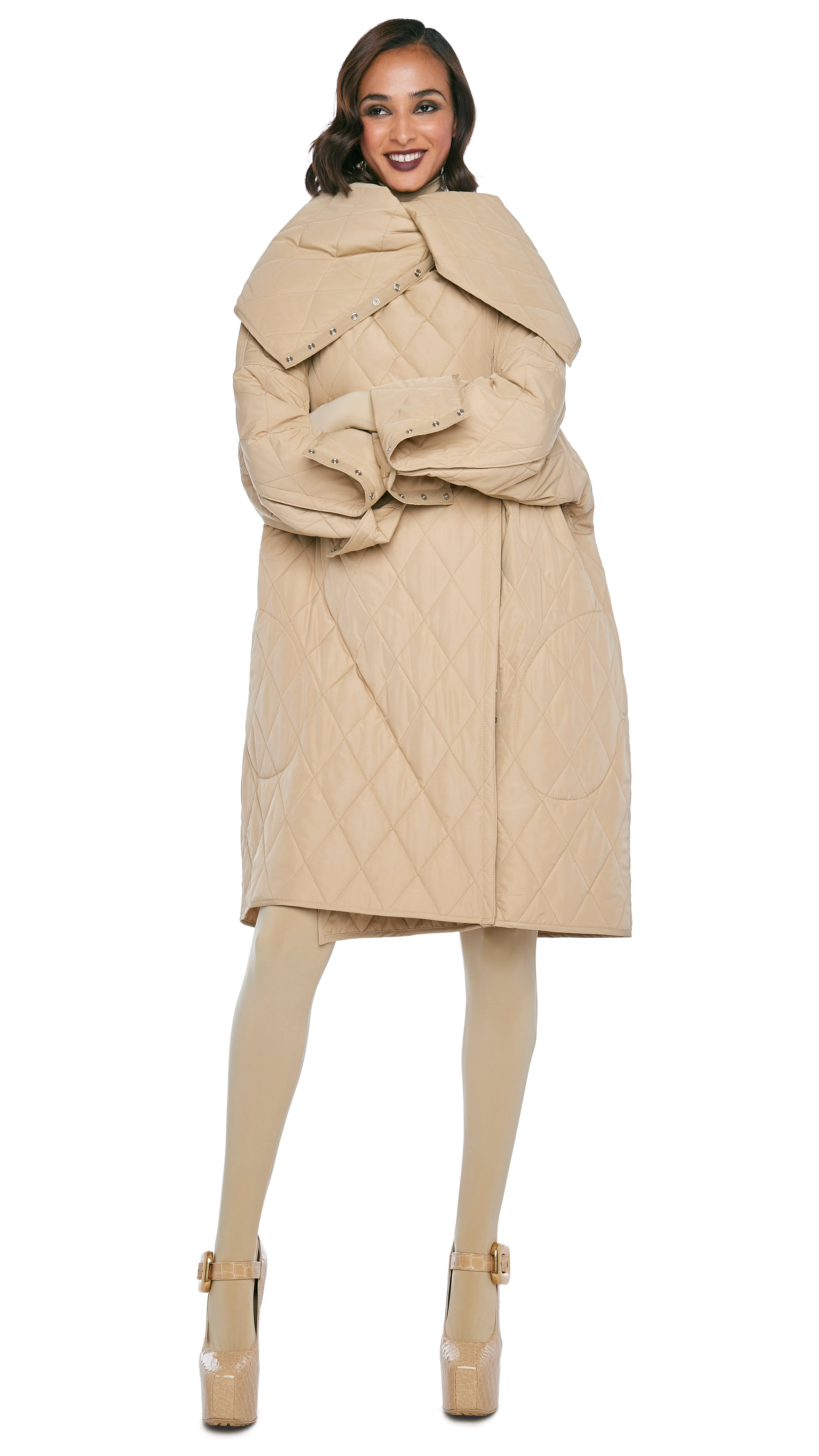 OVERSIZED SIDE SNAP JACKET sold by Norma Kamali product image thumbnail 4