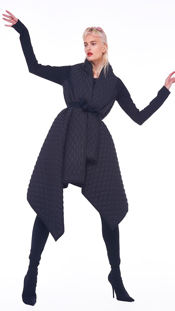 QUILTED BLANKET COAT sold by Norma Kamali product image thumbnail 4