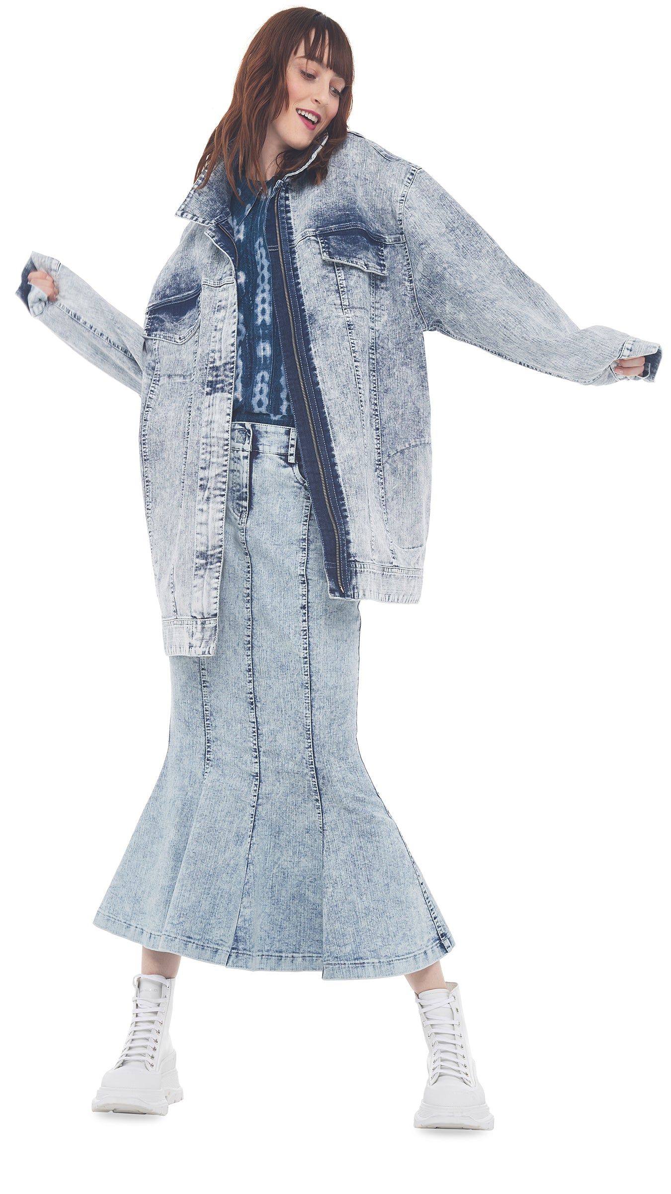 OVERSIZED JEANS JACKET sold by Norma Kamali product image thumbnail 4