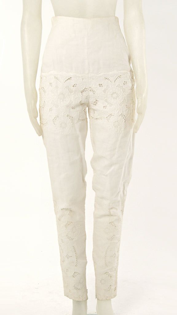 EMBROIDERED PENCIL PANT sold by Norma Kamali