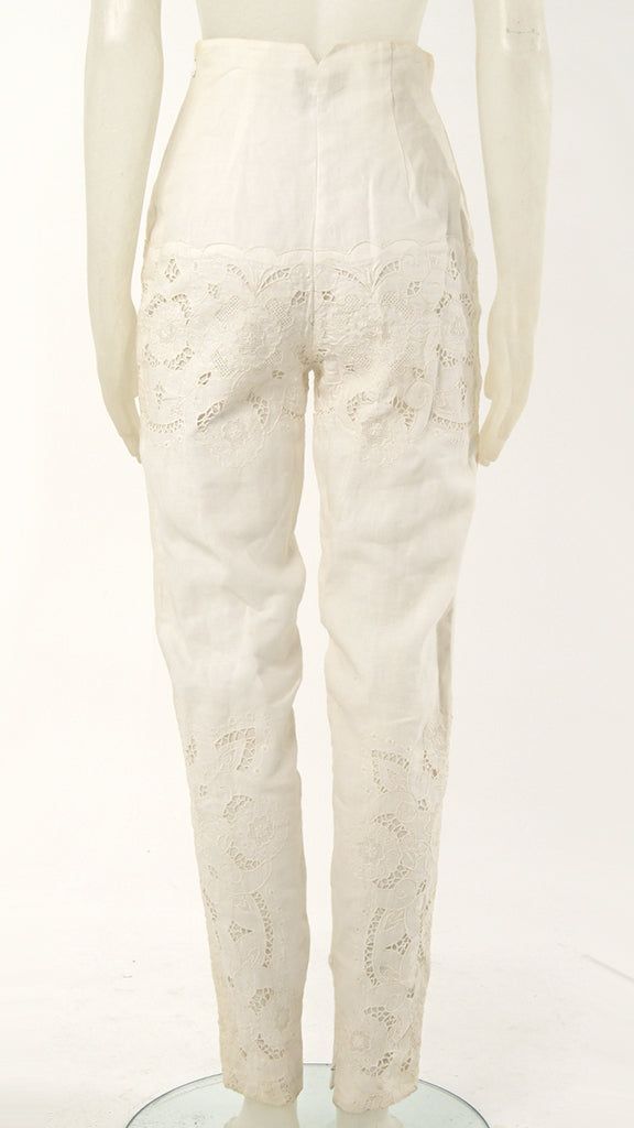 EMBROIDERED PENCIL PANT sold by Norma Kamali product image thumbnail 2