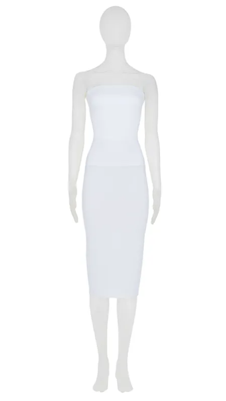 STRAPLESS DRESS TO KNEE sold by Norma Kamali