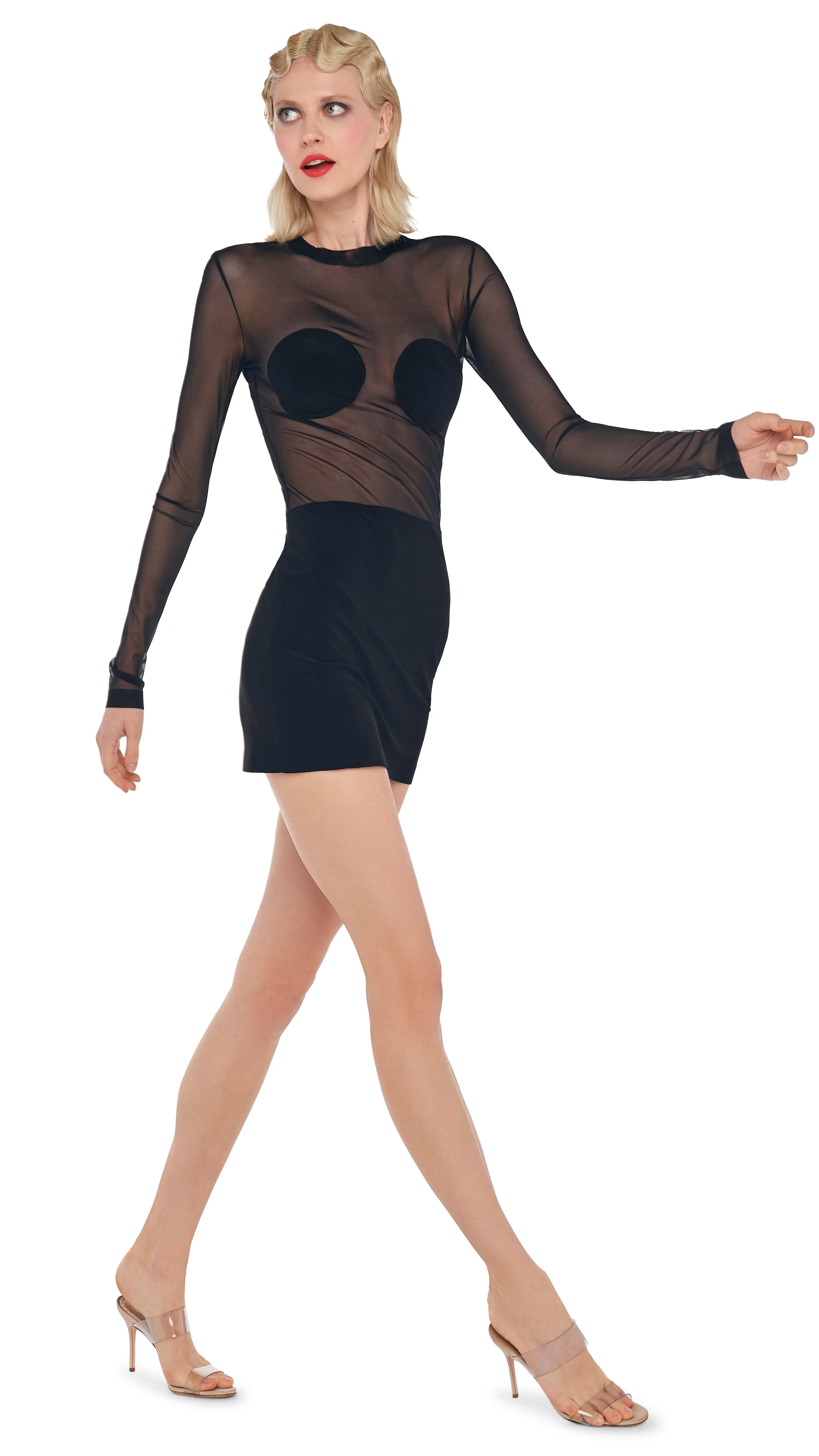 DOT DASH MINI DRESS sold by Norma Kamali product image thumbnail 5