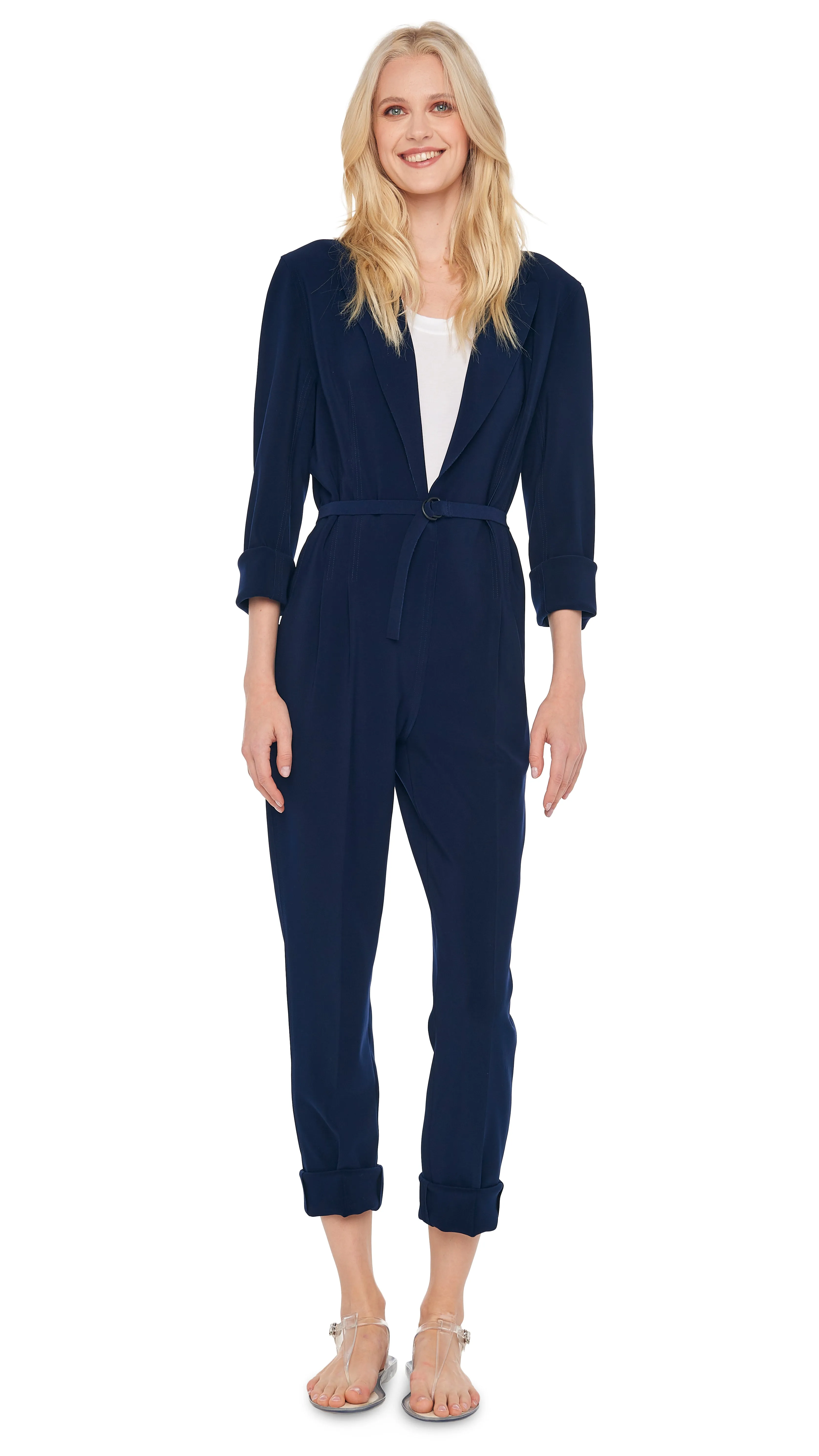 EASY FIT SB TAPERED LEG JUMPSUIT sold by Norma Kamali product image thumbnail 3