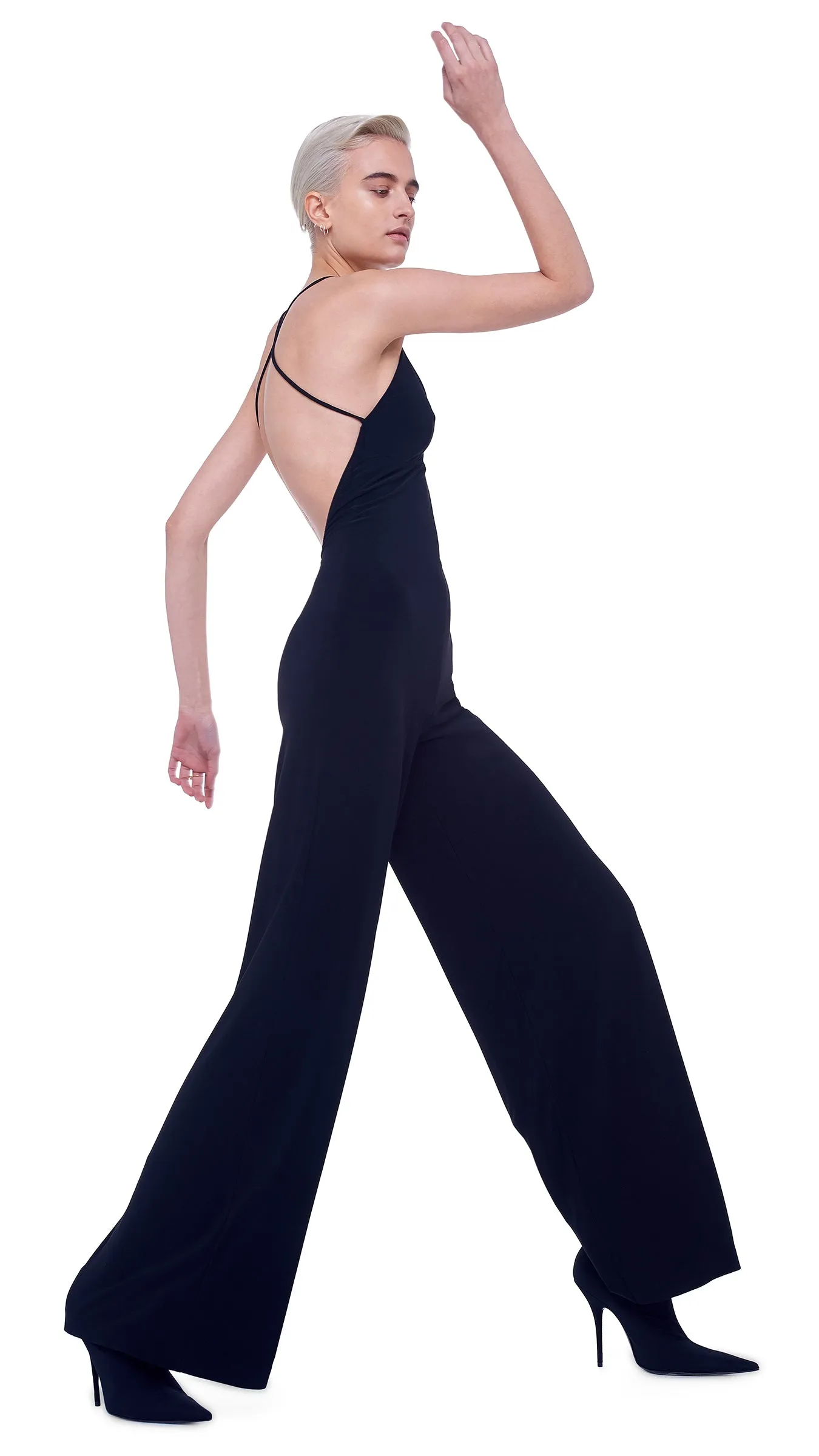 LOW BACK SLIP JUMPSUIT sold by Norma Kamali product image thumbnail 5