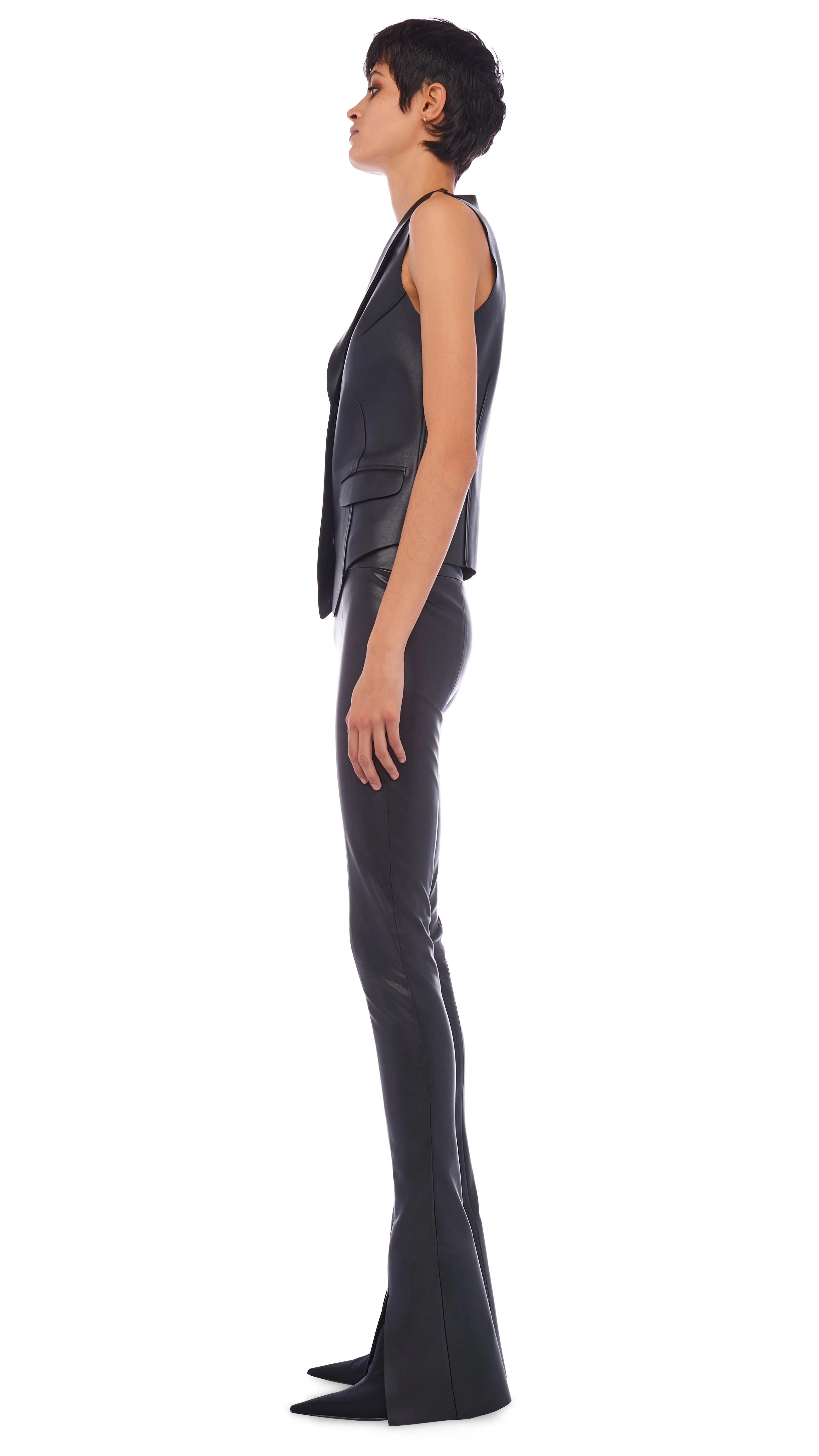 VEST WITH LAPEL sold by Norma Kamali product image thumbnail 2