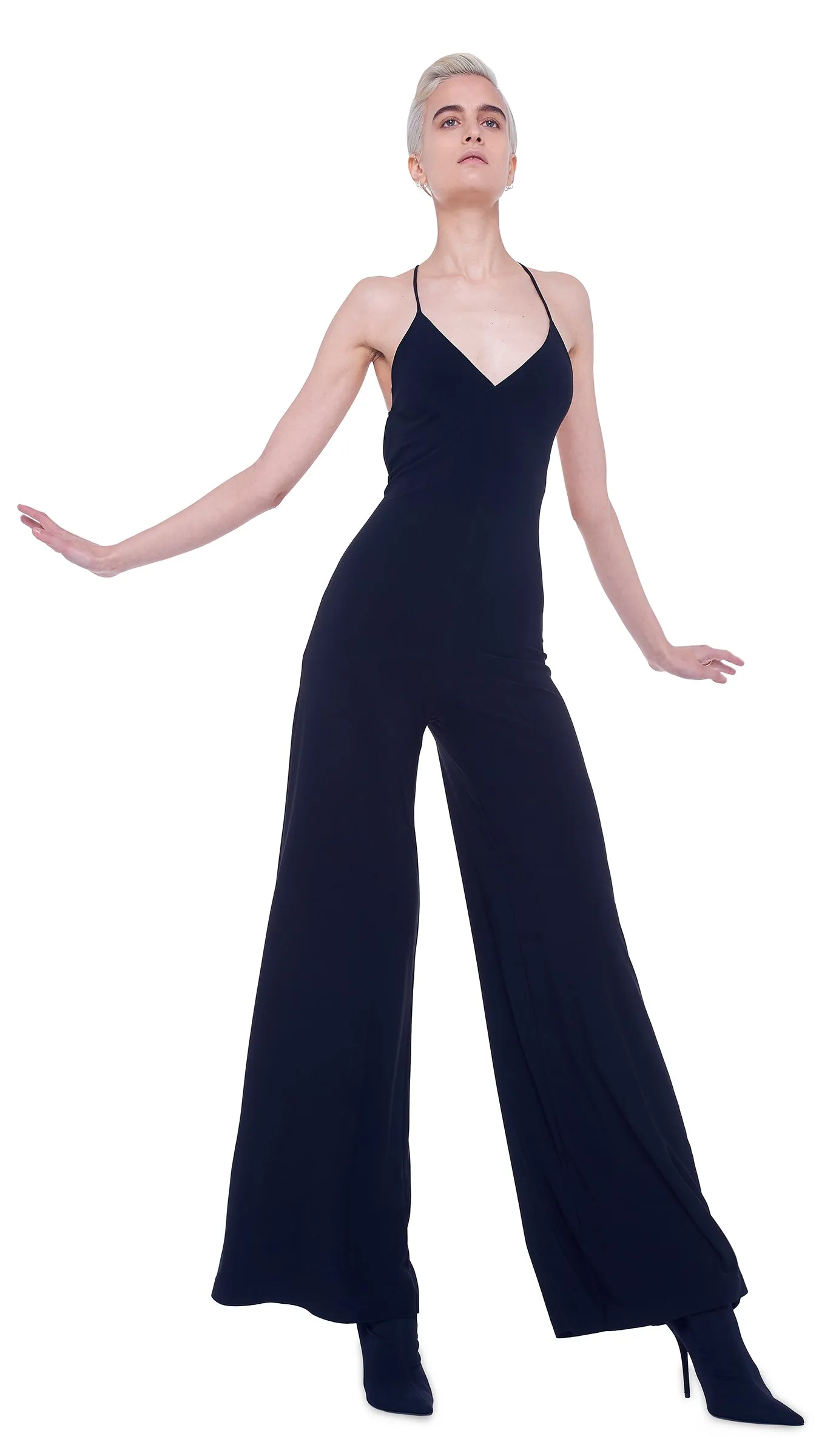 LOW BACK SLIP JUMPSUIT sold by Norma Kamali product image thumbnail 4