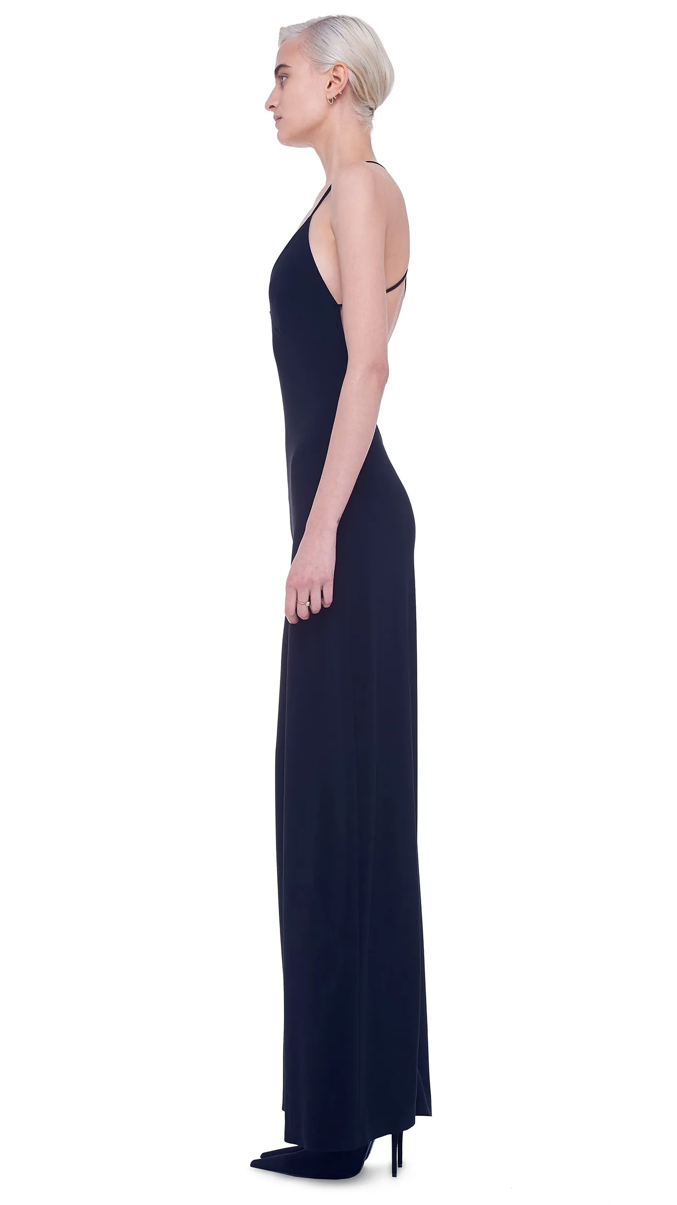 LOW BACK SLIP JUMPSUIT sold by Norma Kamali product image thumbnail 2