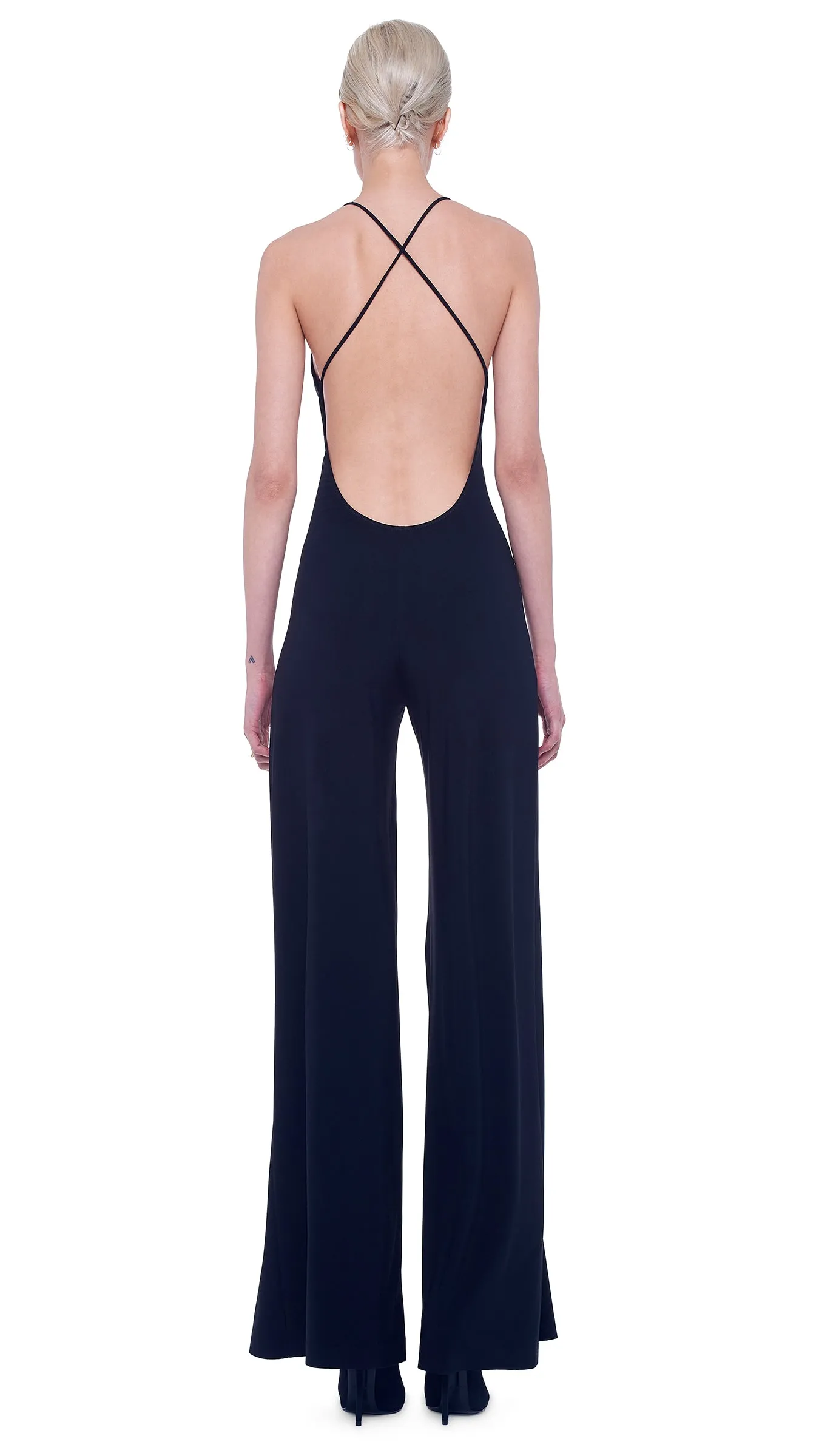 LOW BACK SLIP JUMPSUIT sold by Norma Kamali product image thumbnail 3