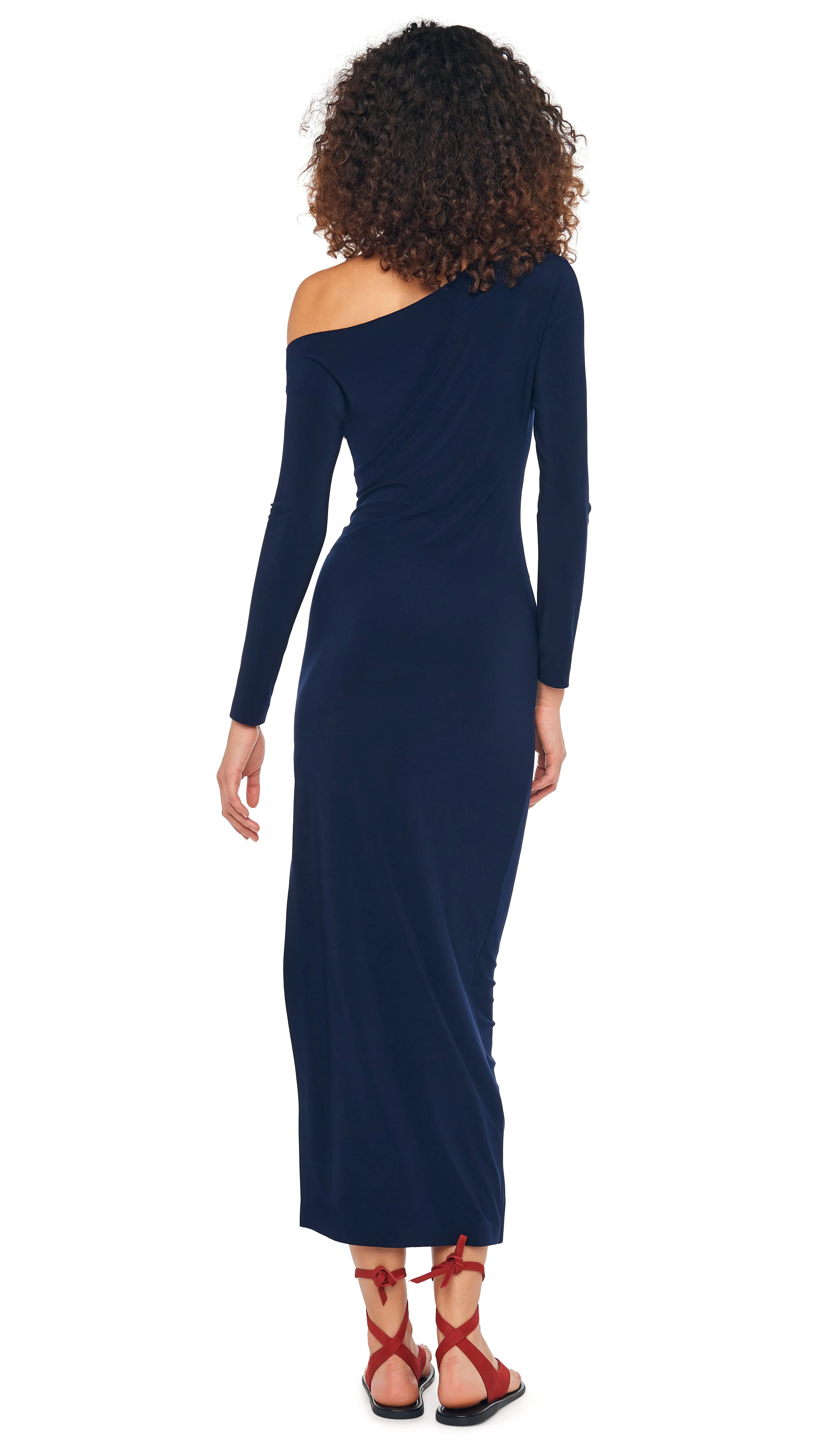 LS DROP SHOULDER SIDE SLIT GOWN sold by Norma Kamali product image thumbnail 3