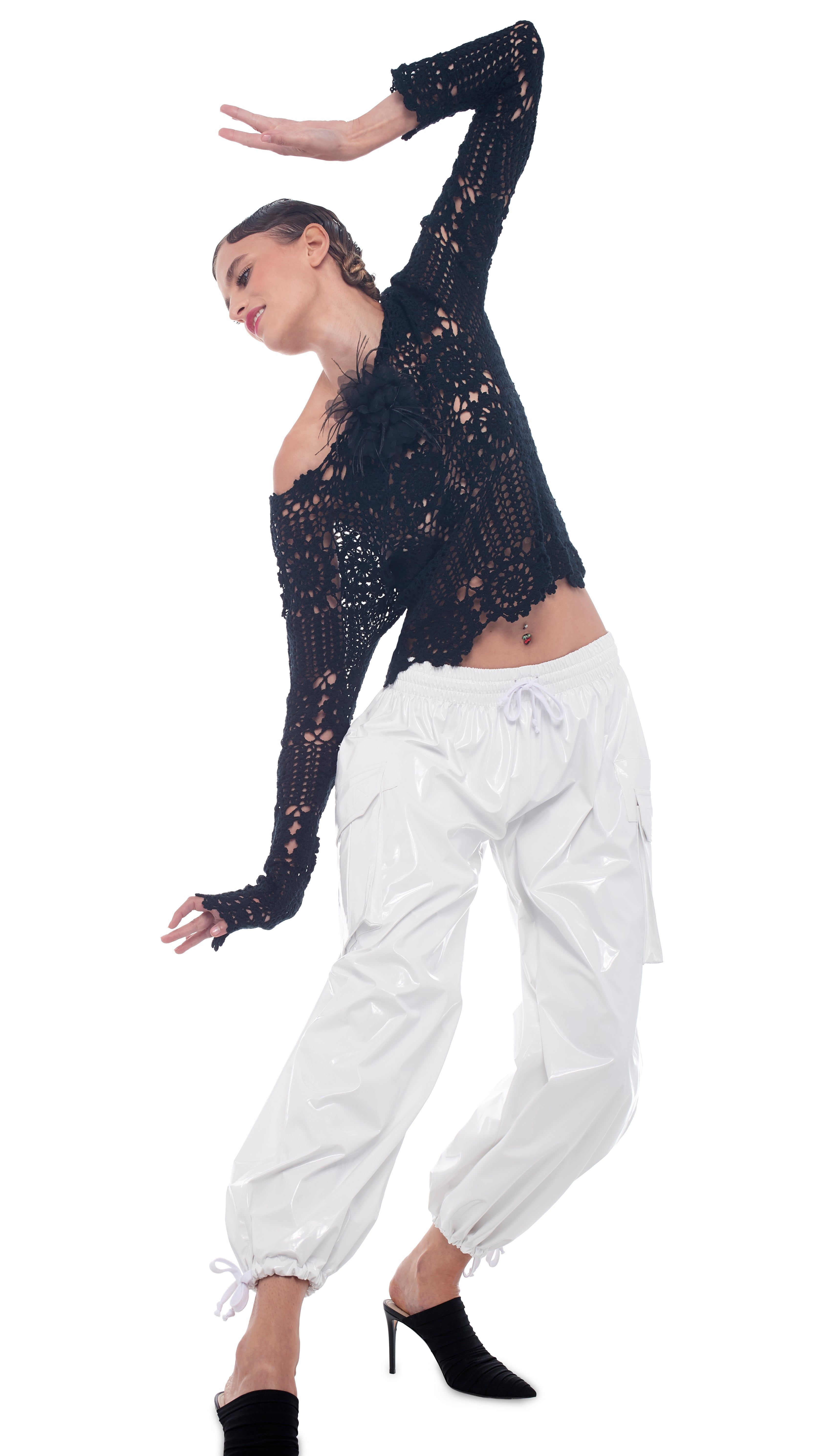 CROCHET TOP sold by Norma Kamali product image thumbnail 5