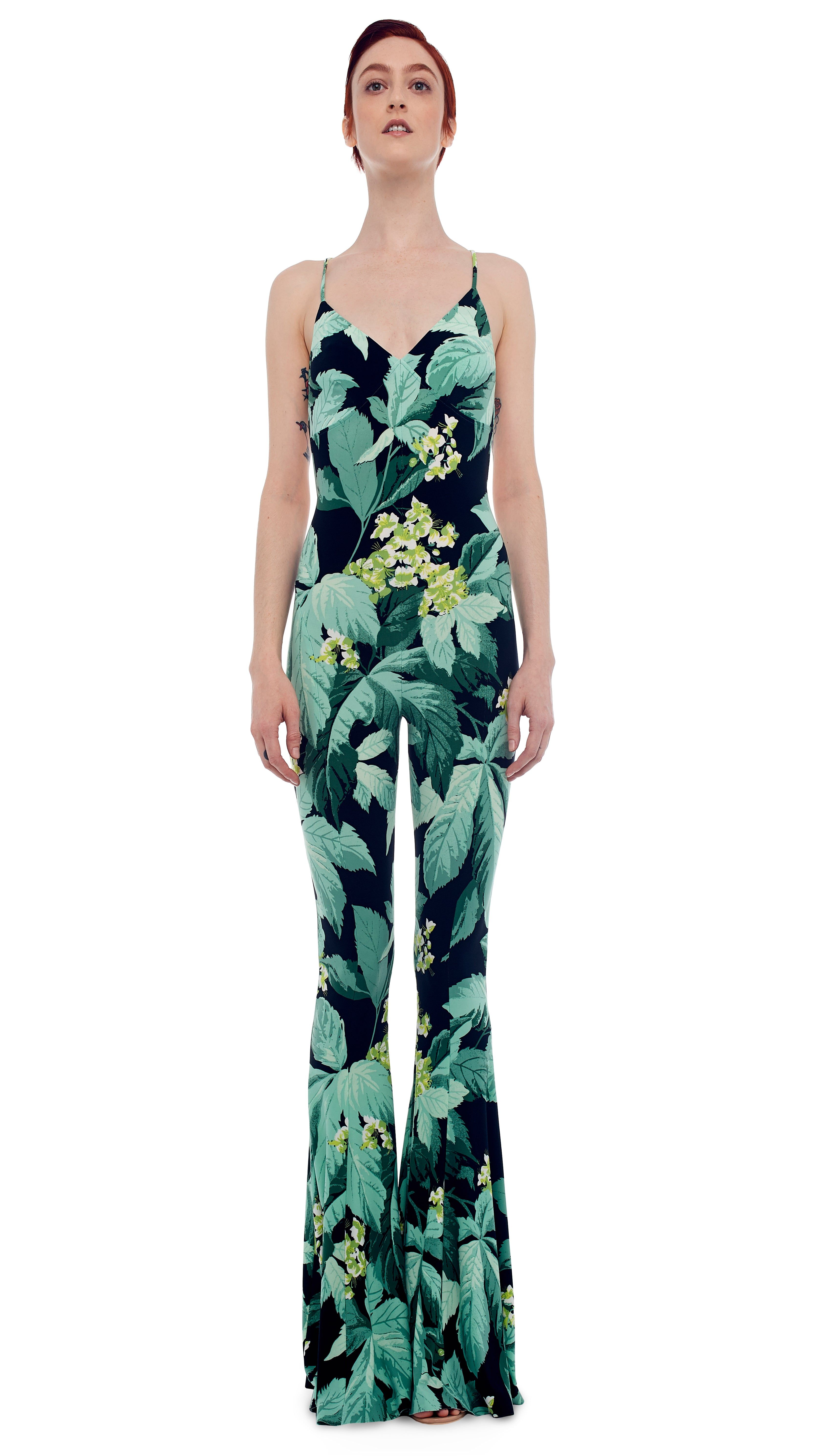 LOW BACK FISHTAIL JUMPSUIT sold by Norma Kamali