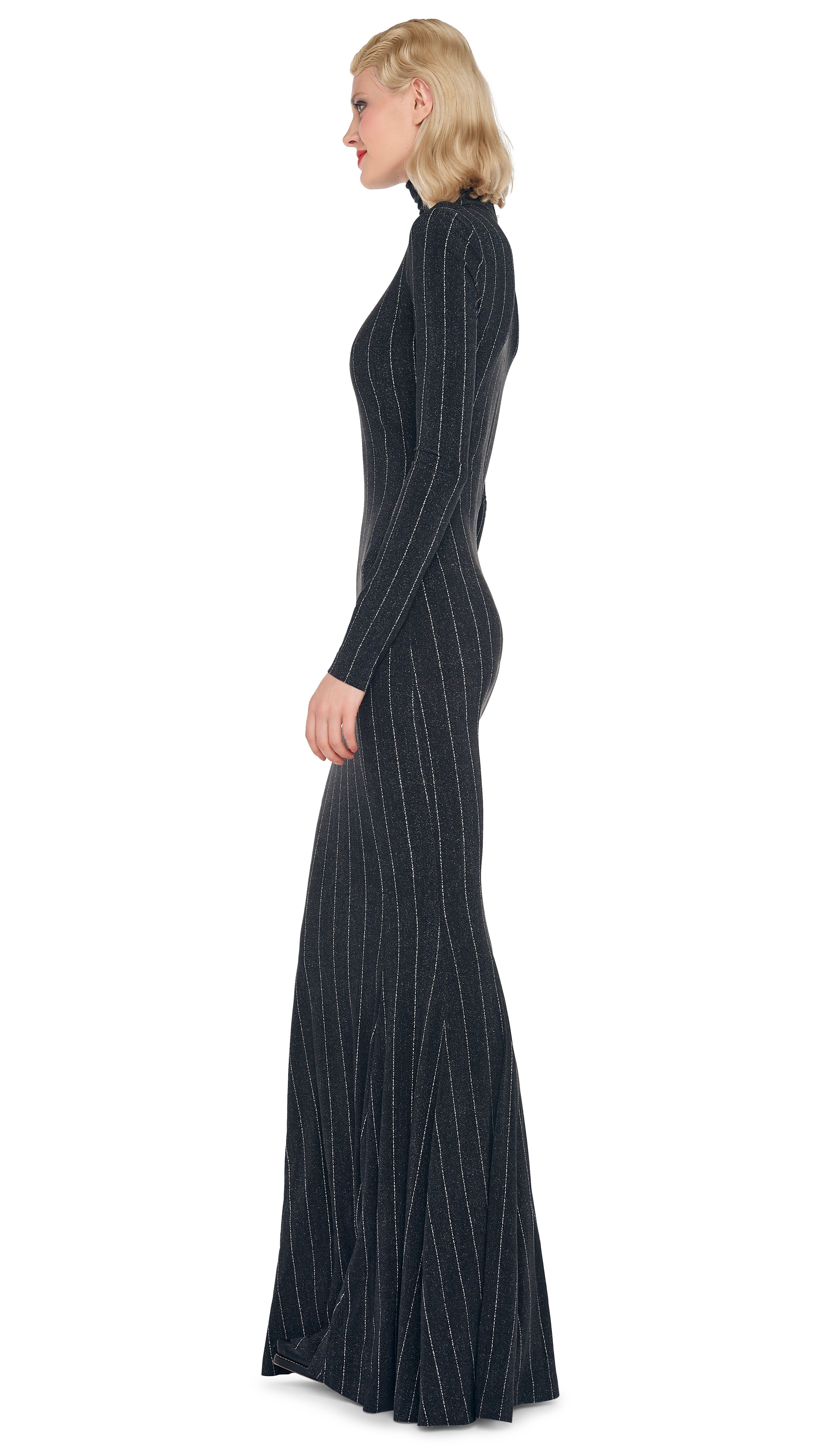 LONG SLEEVE TURTLE FISHTAIL GOWN sold by Norma Kamali product image thumbnail 2