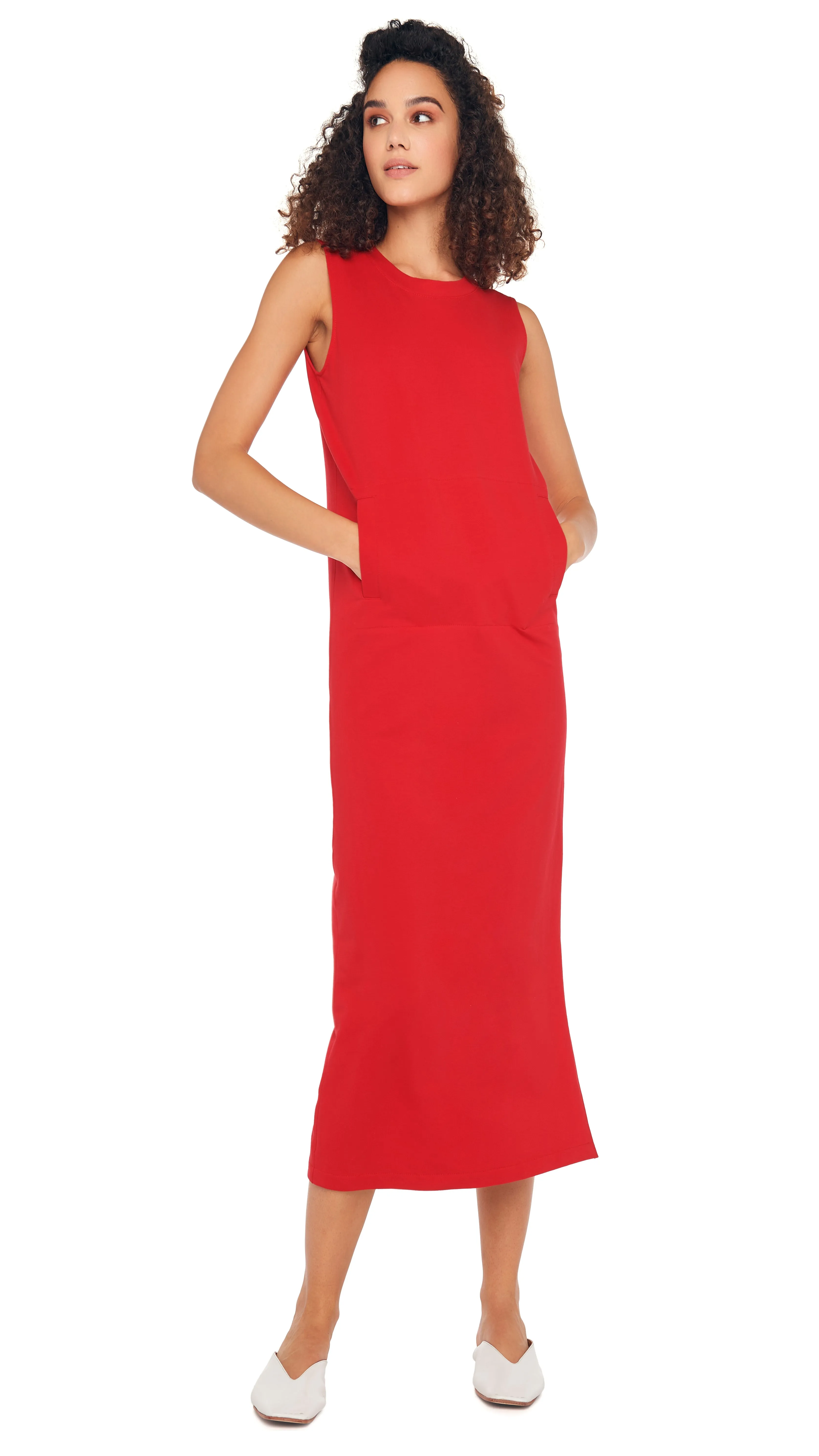SLEEVELESS SIDE SLIT GOWN sold by Norma Kamali product image thumbnail 4
