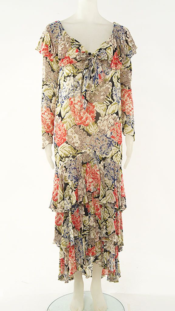 LONG FLORAL DRESS sold by Norma Kamali