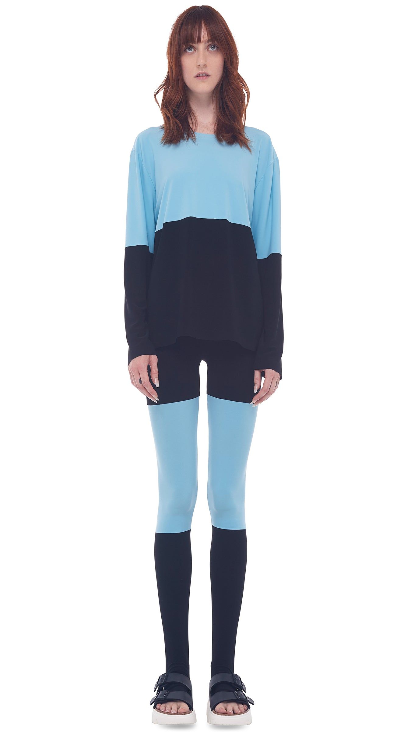 SPLICED SHORT BF CREW TOP sold by Norma Kamali