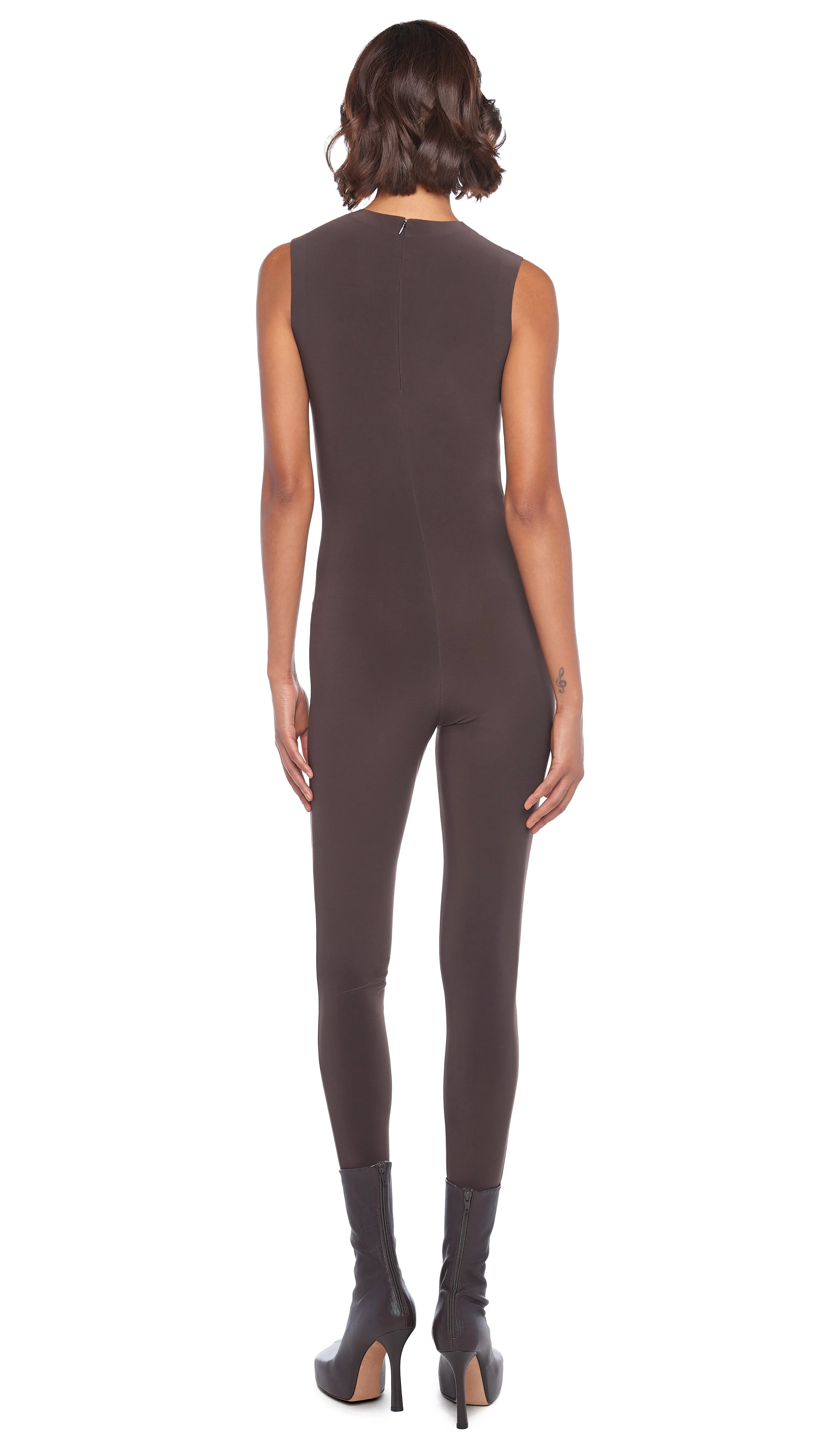 SLEEVELESS CATSUIT W/ FOOTSIE sold by Norma Kamali product image thumbnail 3