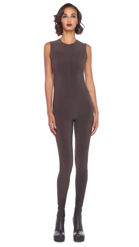 SLEEVELESS CATSUIT W/ FOOTSIE sold by Norma Kamali