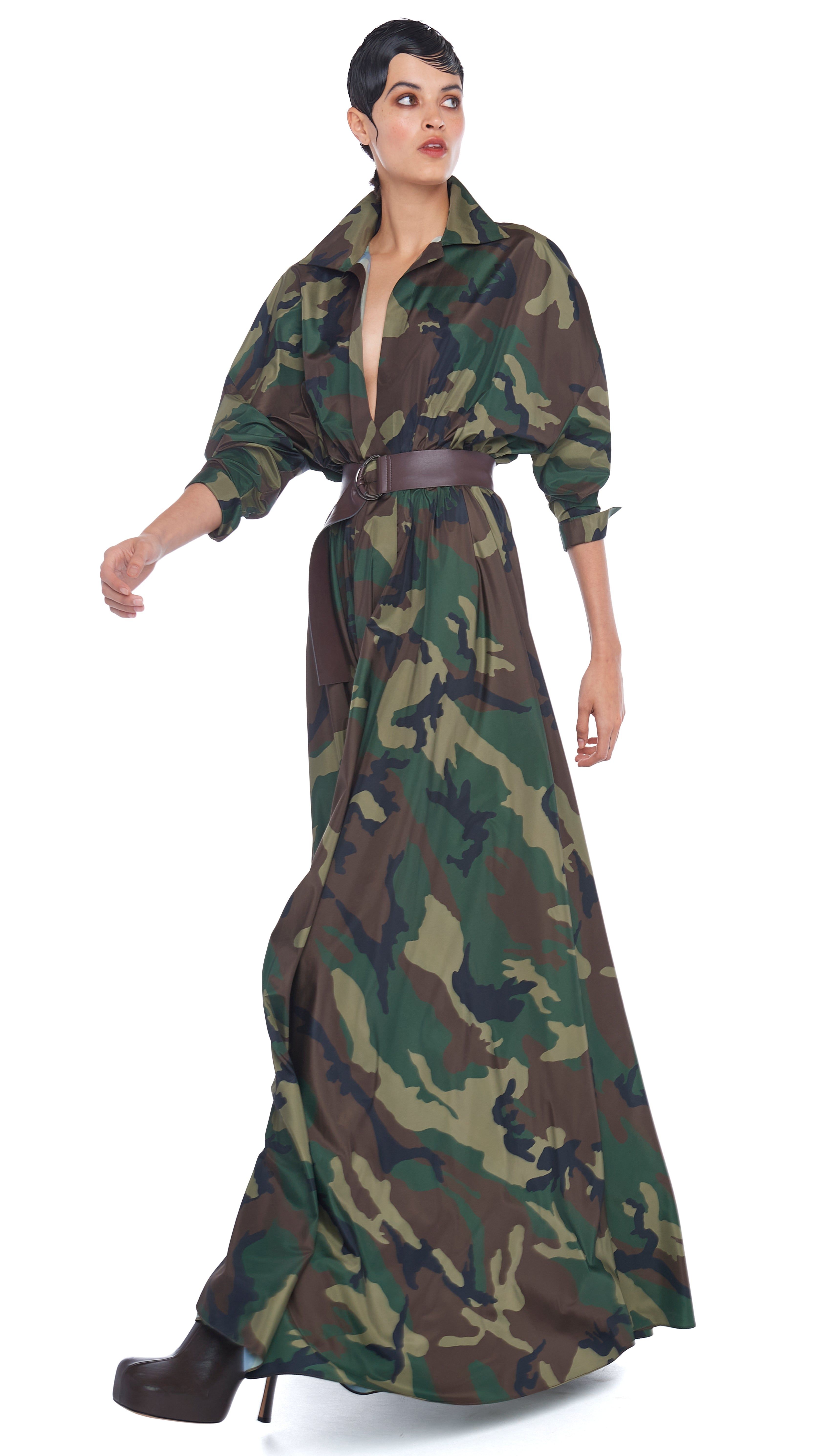 SUPER OS BF NK SHIRT FLARED GOWN sold by Norma Kamali product image thumbnail 4
