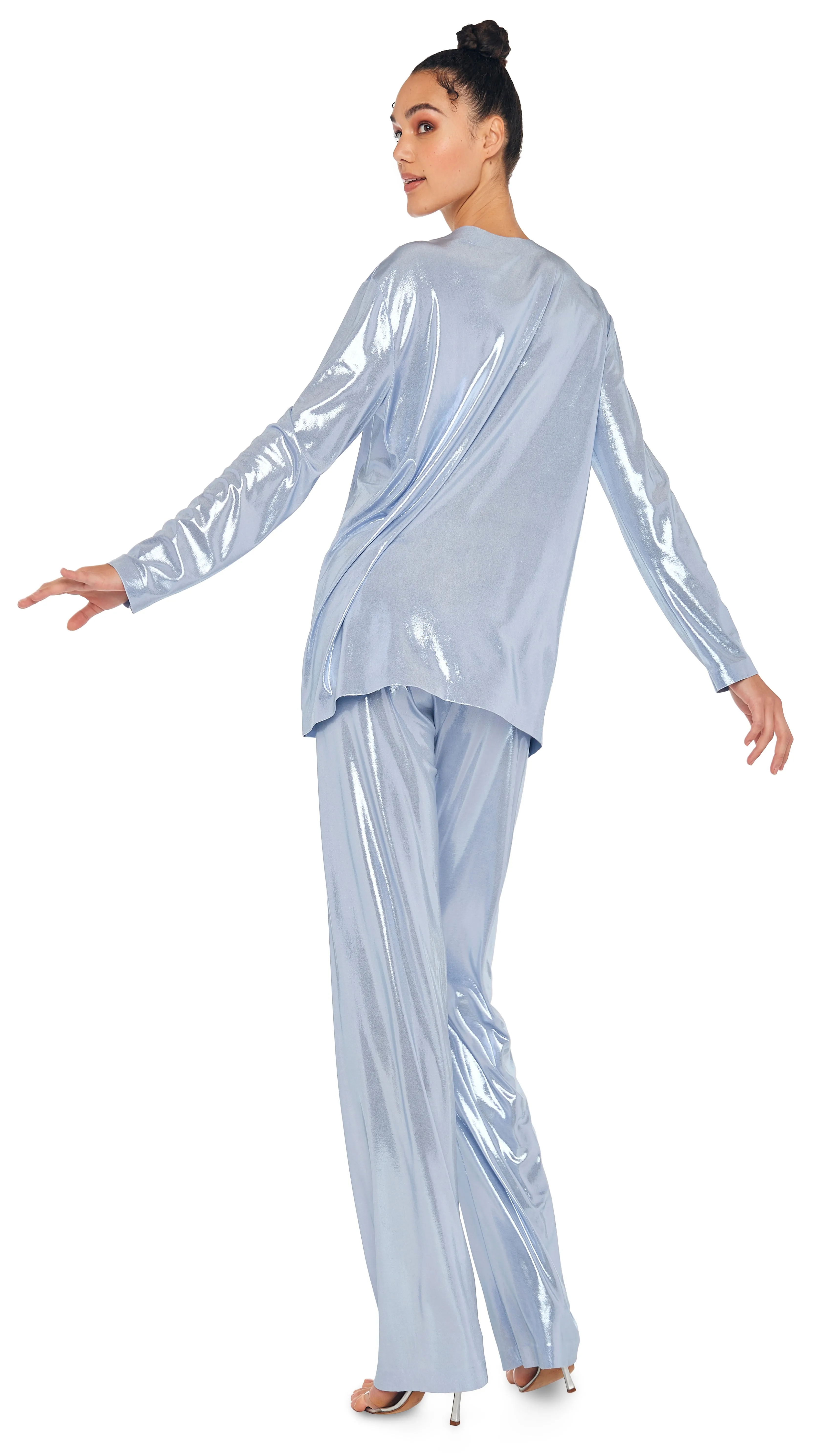 BOYFRIEND LONG SLEEVE CREW TOP sold by Norma Kamali product image thumbnail 5