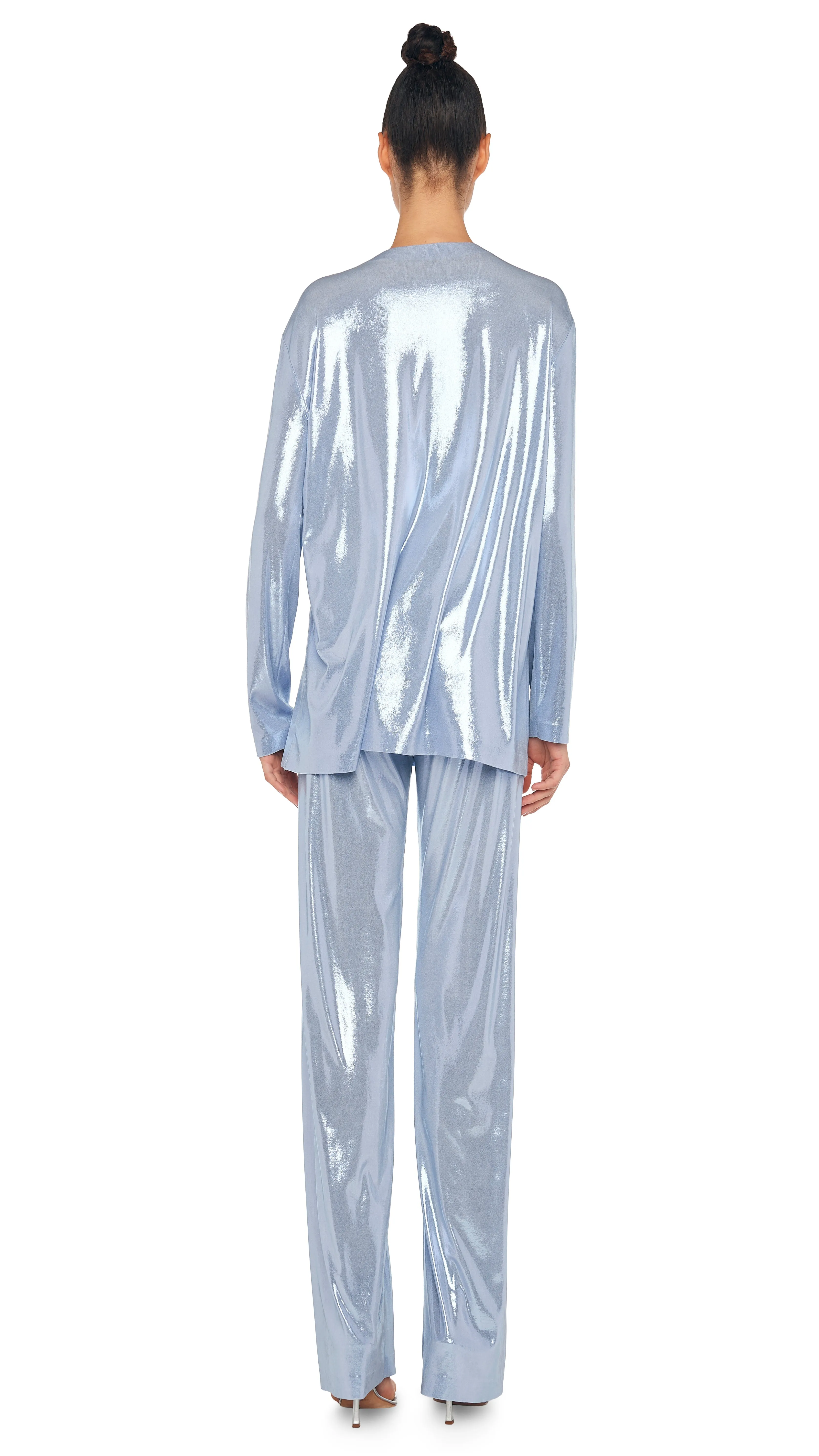 BOYFRIEND LONG SLEEVE CREW TOP sold by Norma Kamali product image thumbnail 3