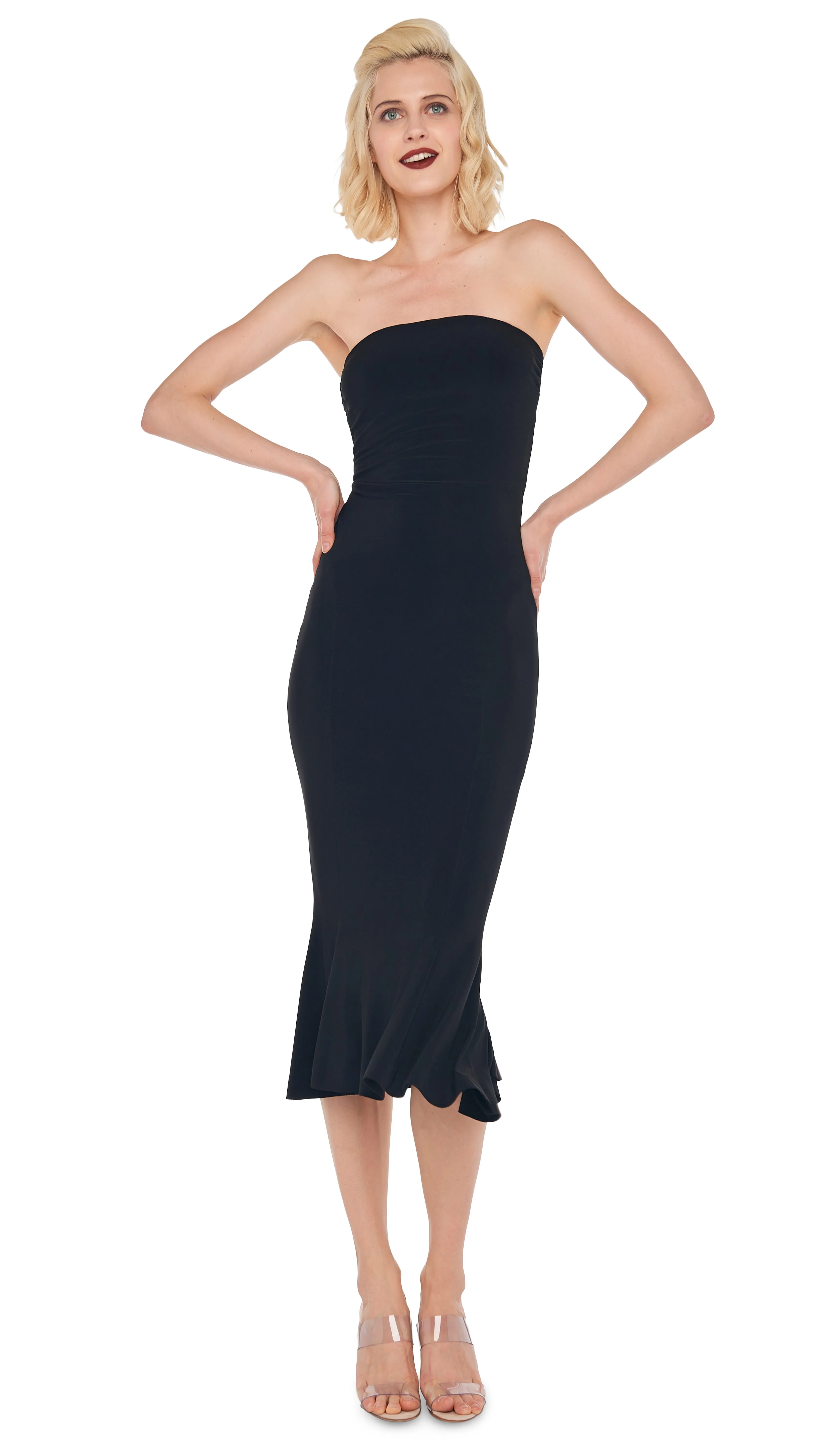 STRAPLESS FISHTAIL DRESS sold by Norma Kamali product image thumbnail 5