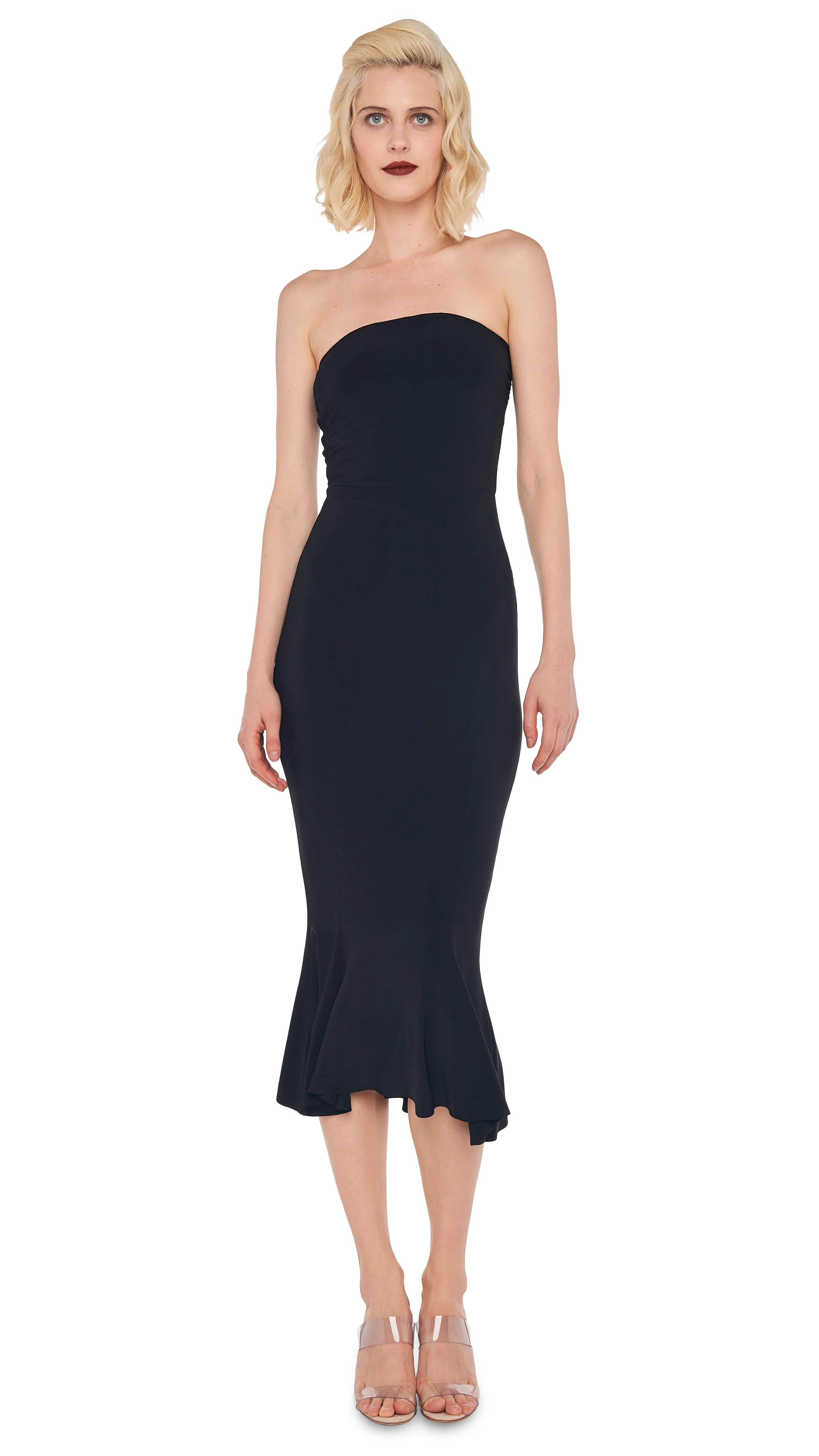 STRAPLESS FISHTAIL DRESS sold by Norma Kamali