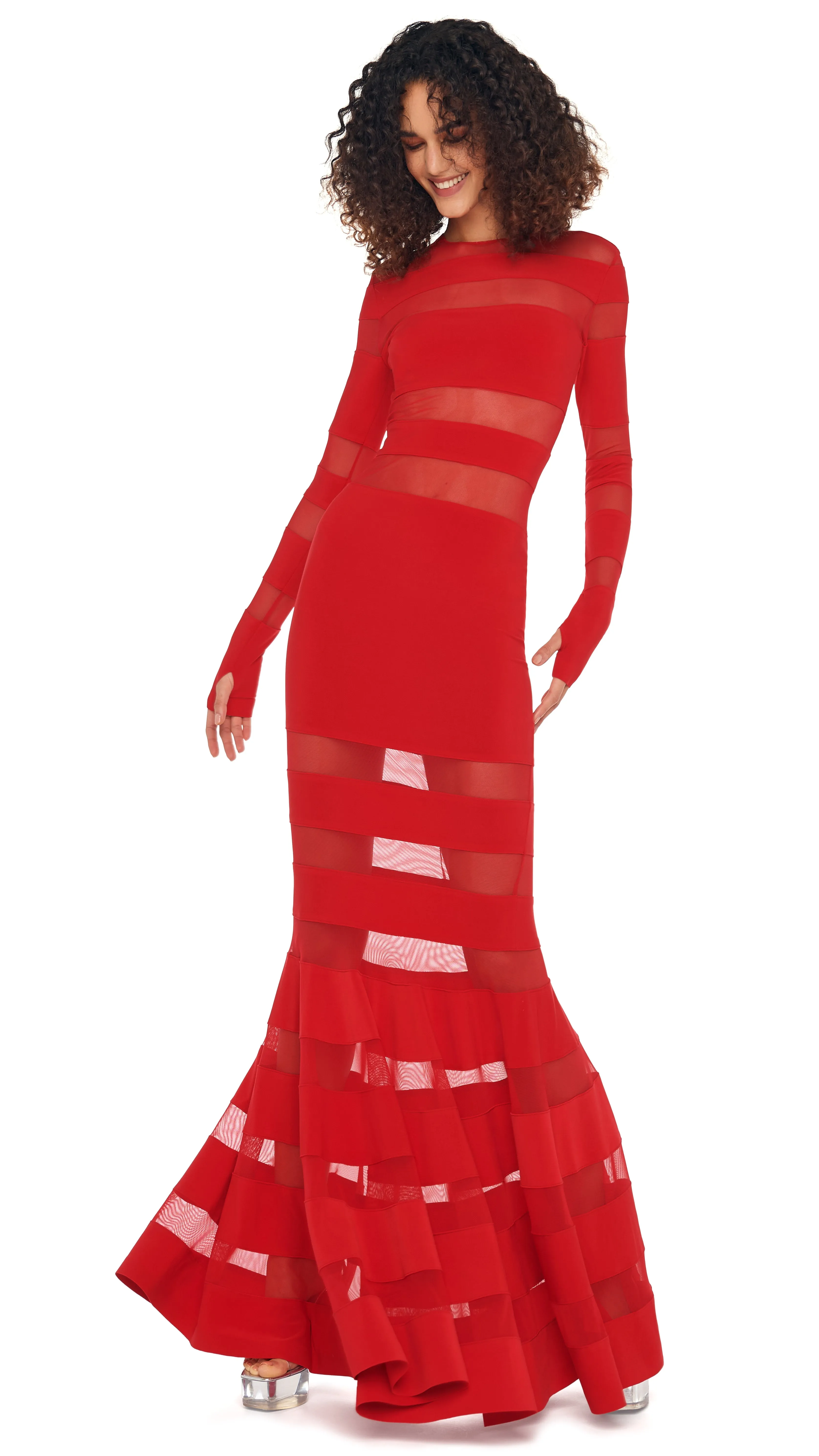 SPLICED DRESS FISHTAIL GOWN sold by Norma Kamali product image thumbnail 5