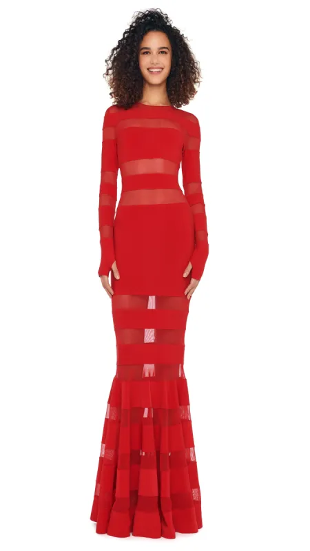 SPLICED DRESS FISHTAIL GOWN sold by Norma Kamali