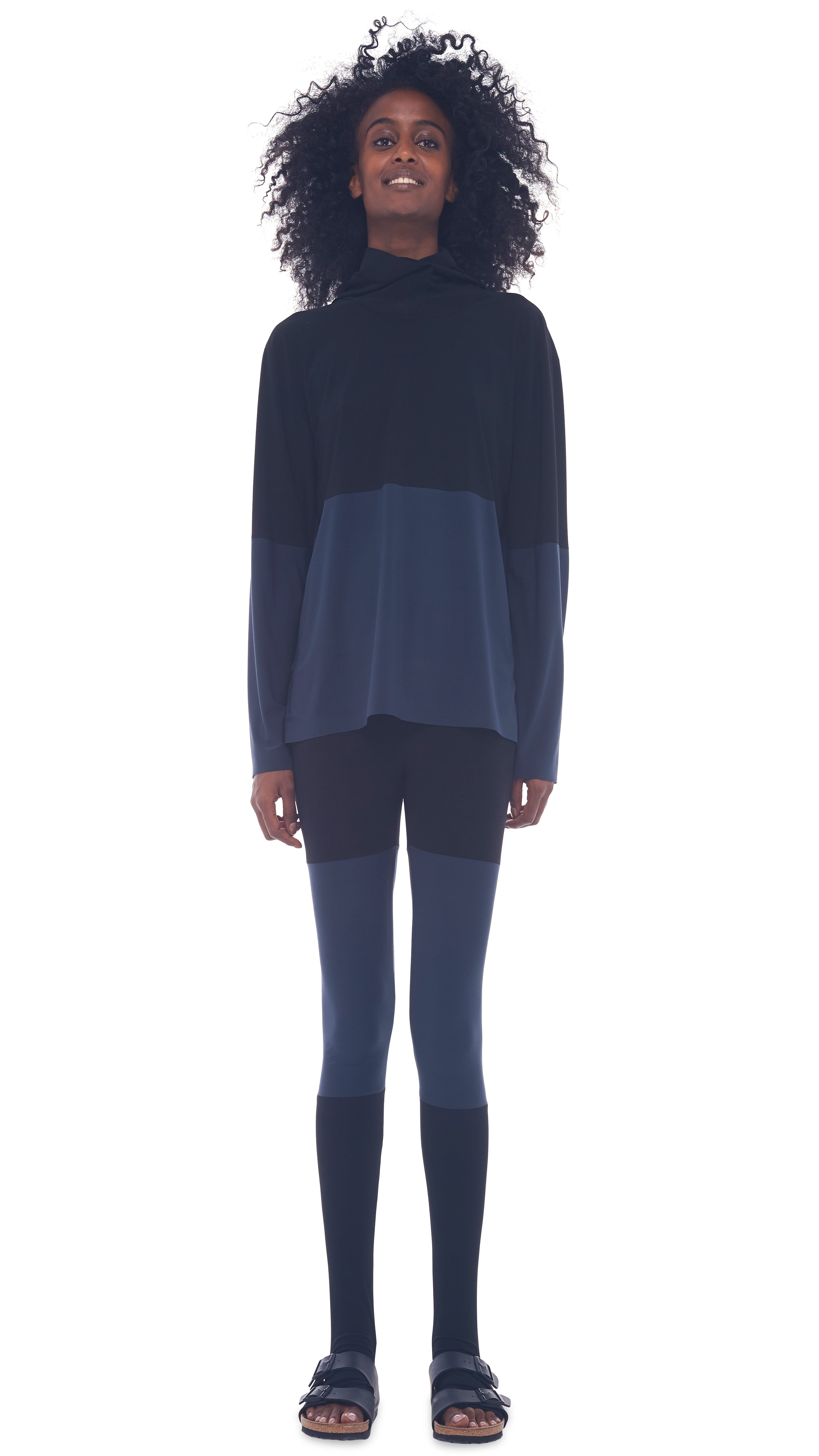 SPLICED SHORT BF HOODED TOP sold by Norma Kamali