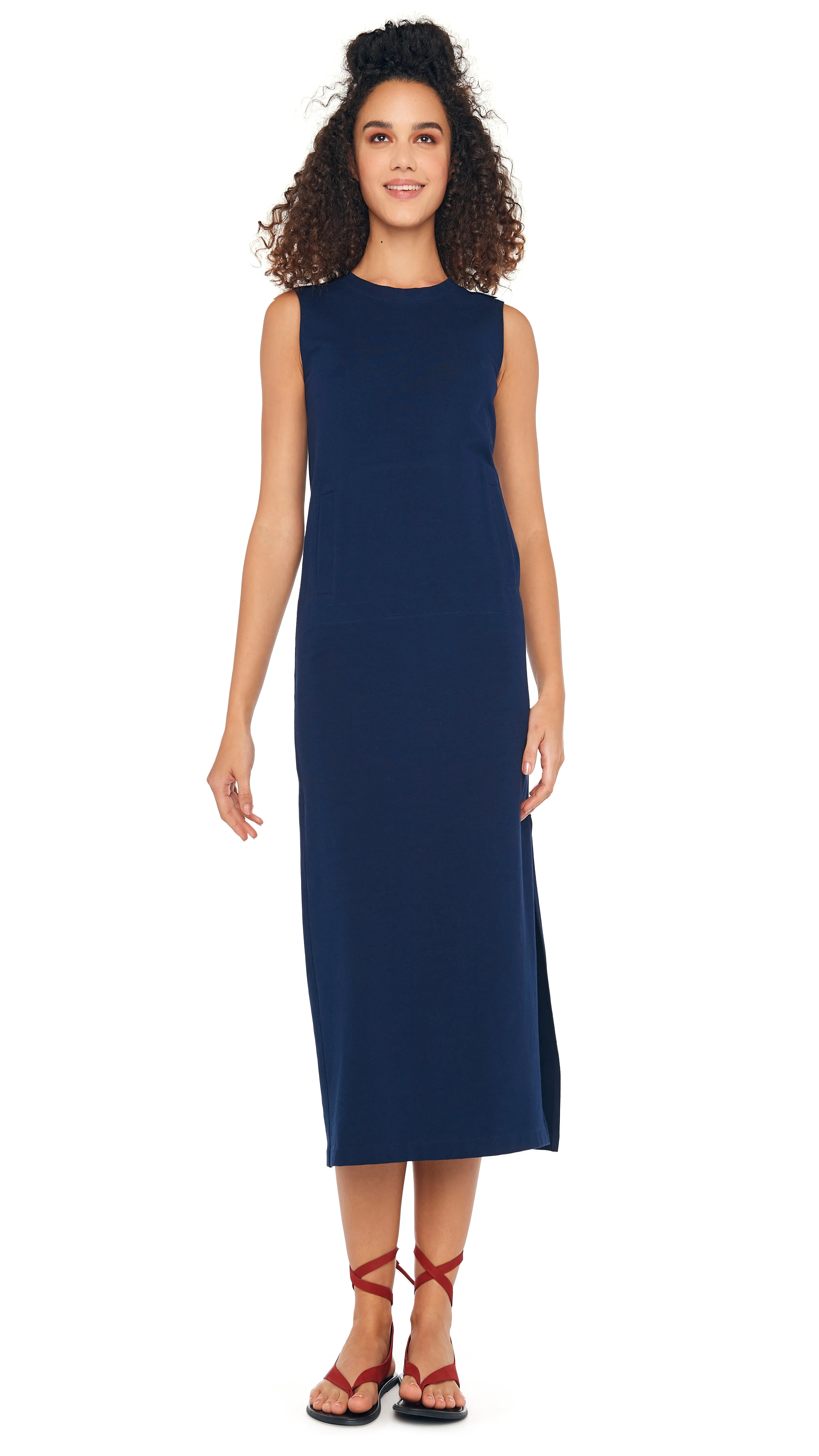 SLEEVELESS SIDE SLIT GOWN sold by Norma Kamali