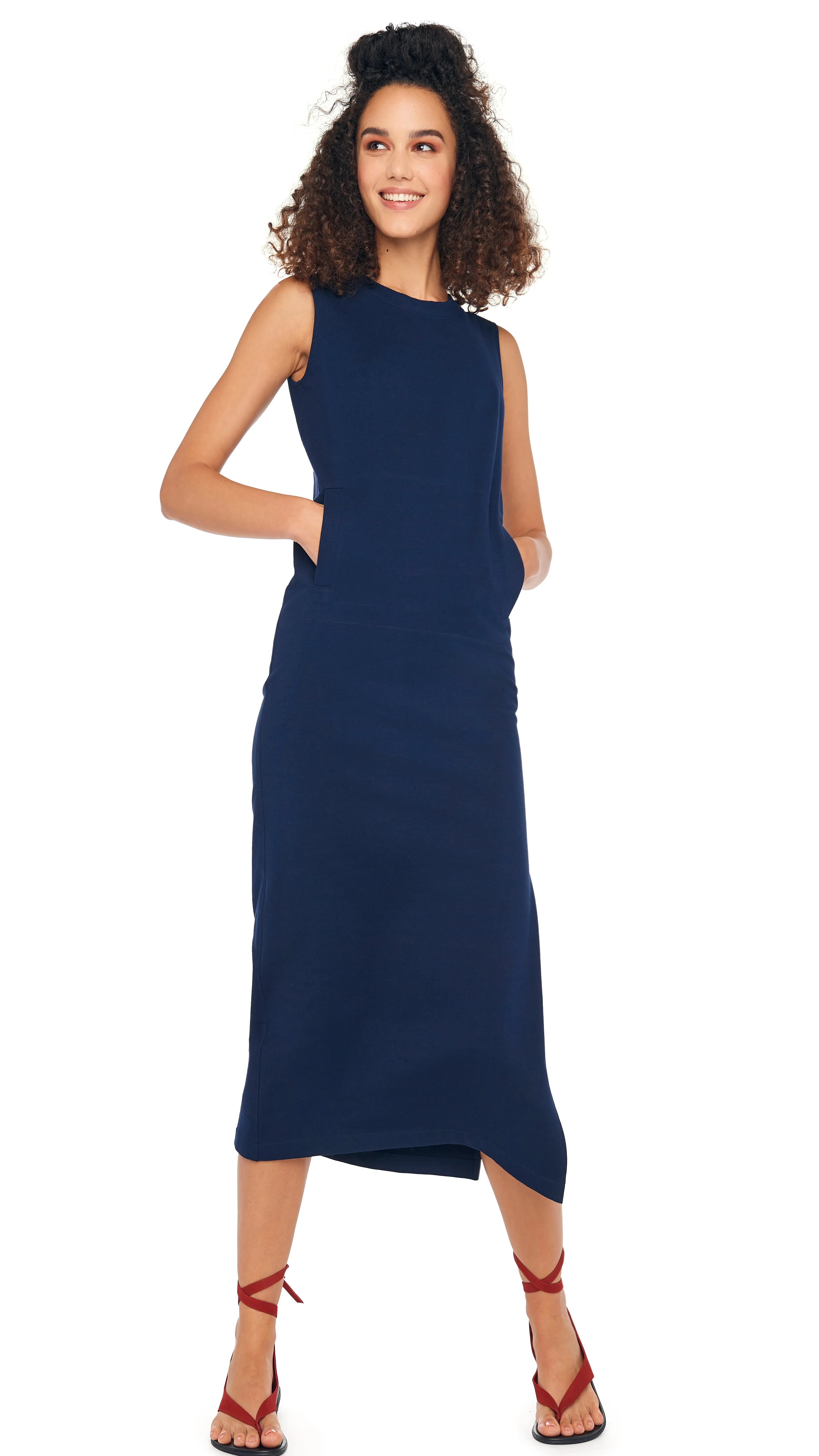 SLEEVELESS SIDE SLIT GOWN sold by Norma Kamali product image thumbnail 4