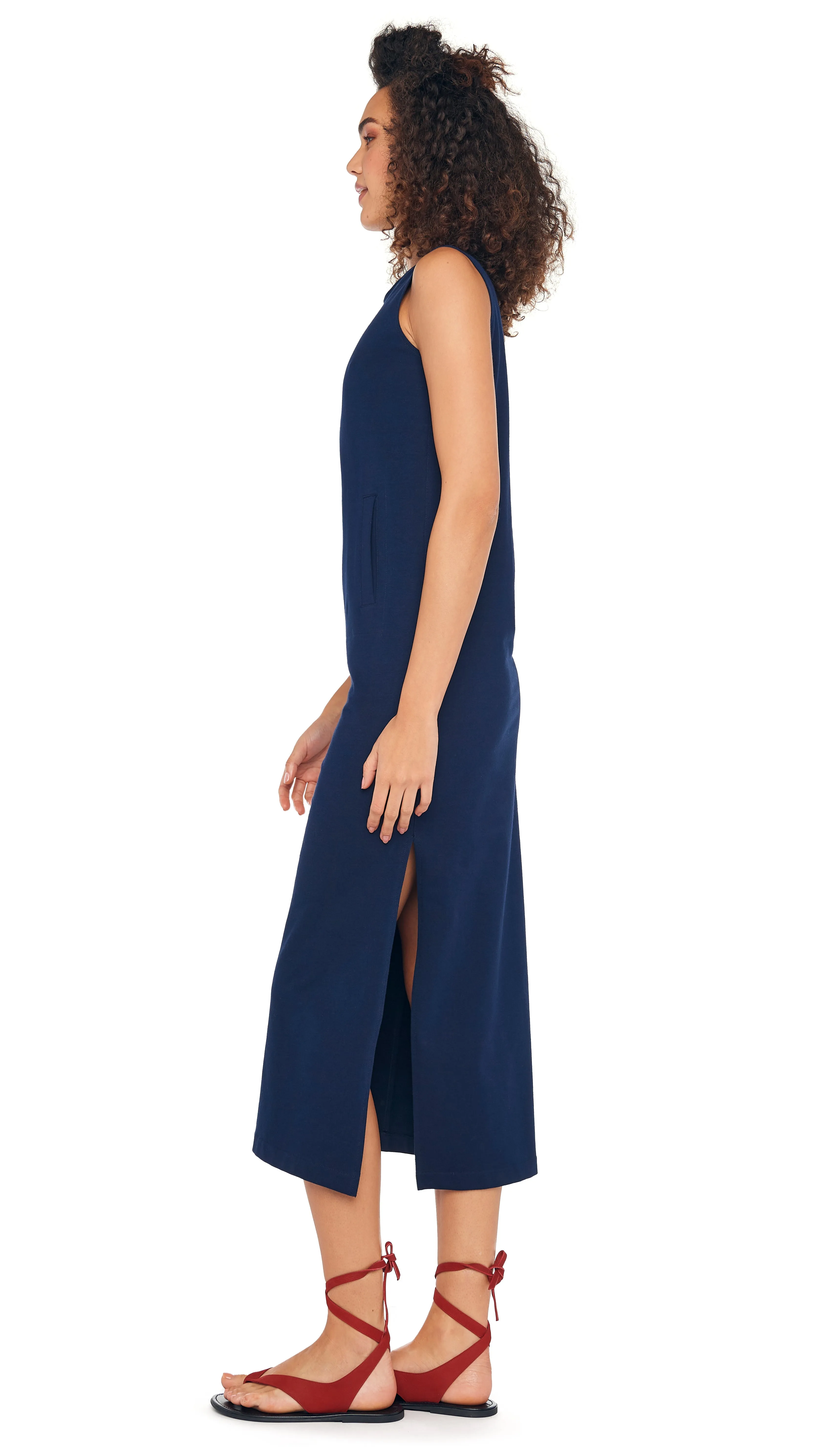SLEEVELESS SIDE SLIT GOWN sold by Norma Kamali product image thumbnail 2