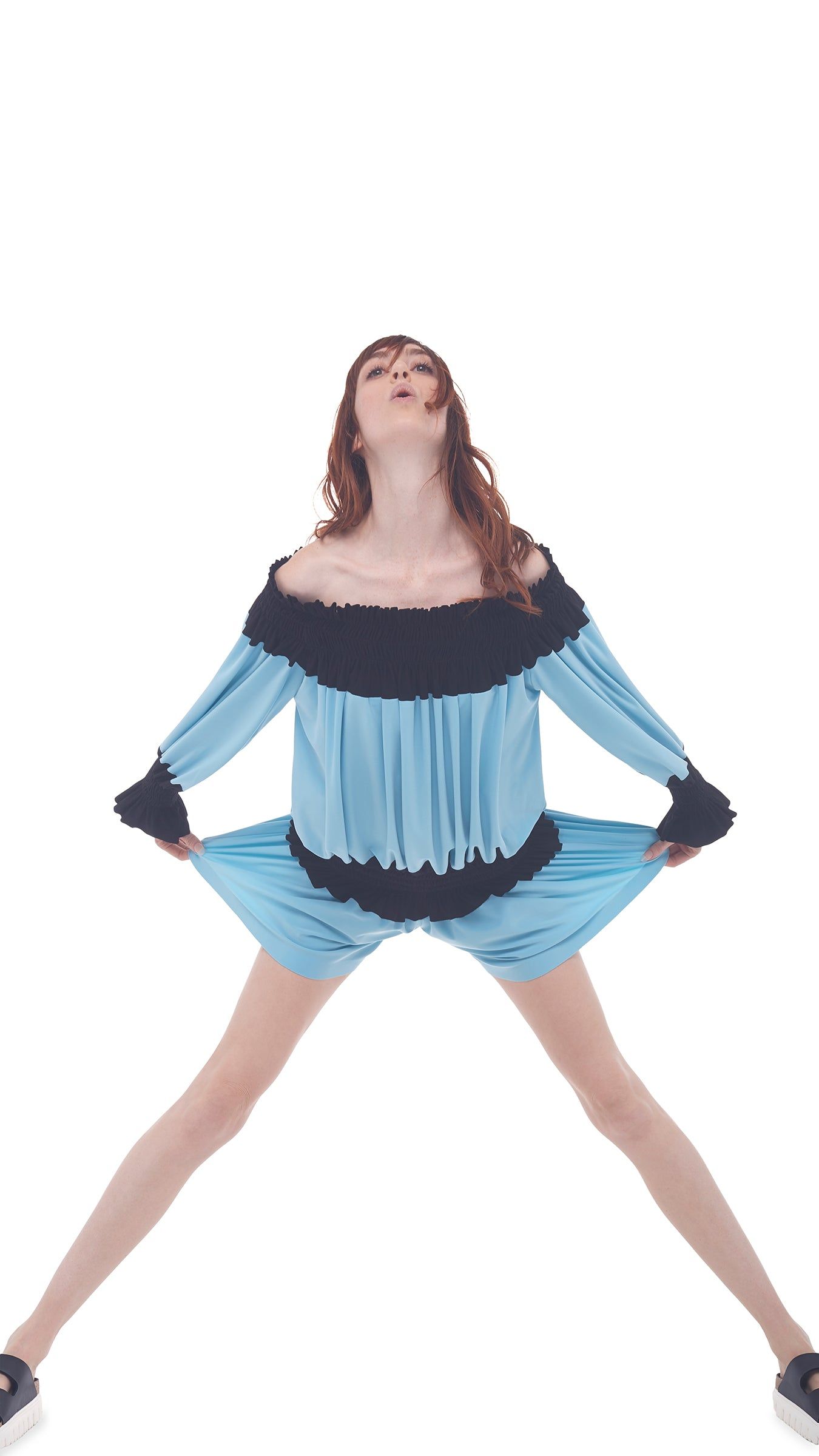 SPLICED PEASANT JUMPSHORT sold by Norma Kamali product image thumbnail 5