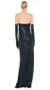 STRAPLESS TAILORED SIDE SLIT GOWN sold by Norma Kamali