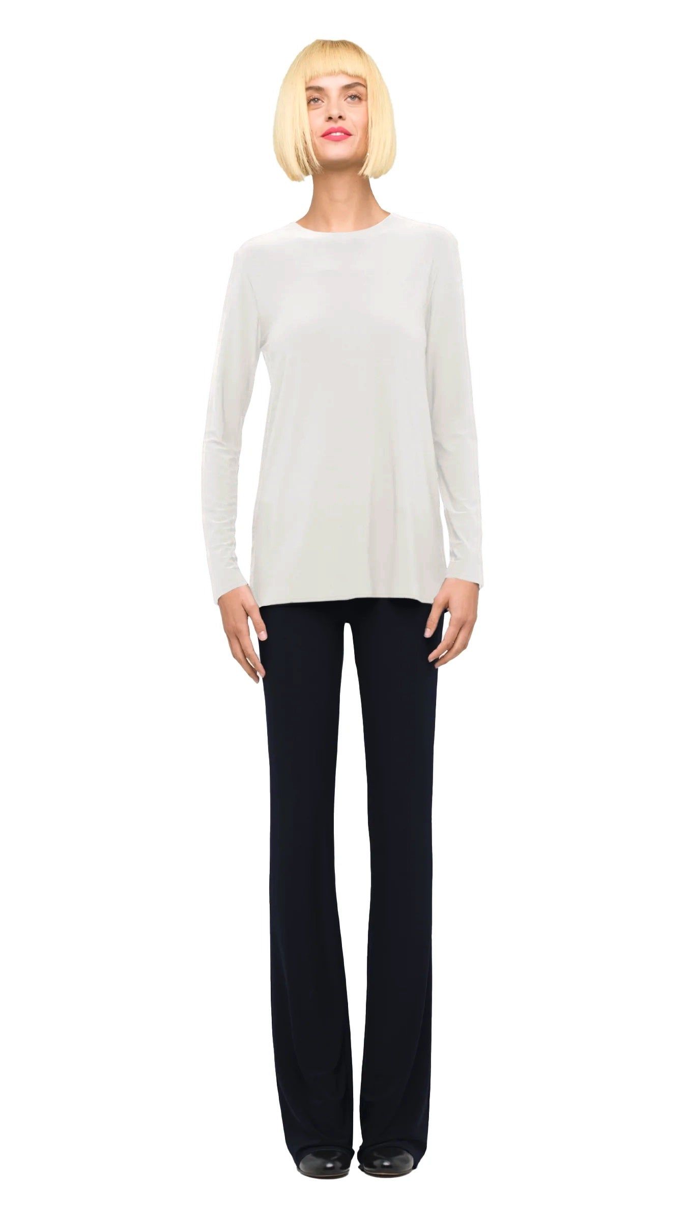 LONG SLEEVE CREW TOP sold by Norma Kamali