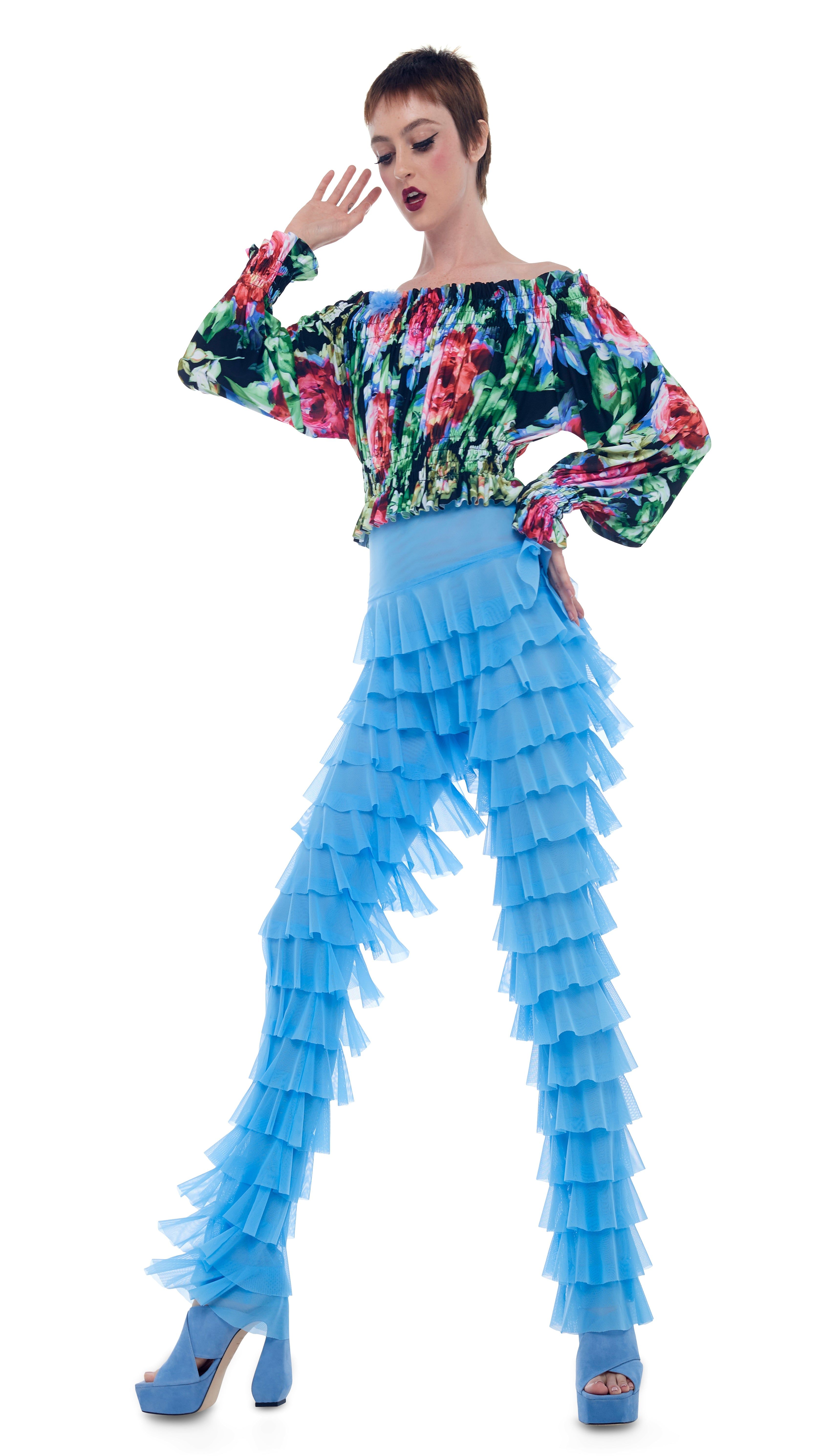 CROPPED PEASANT TOP sold by Norma Kamali product image thumbnail 4