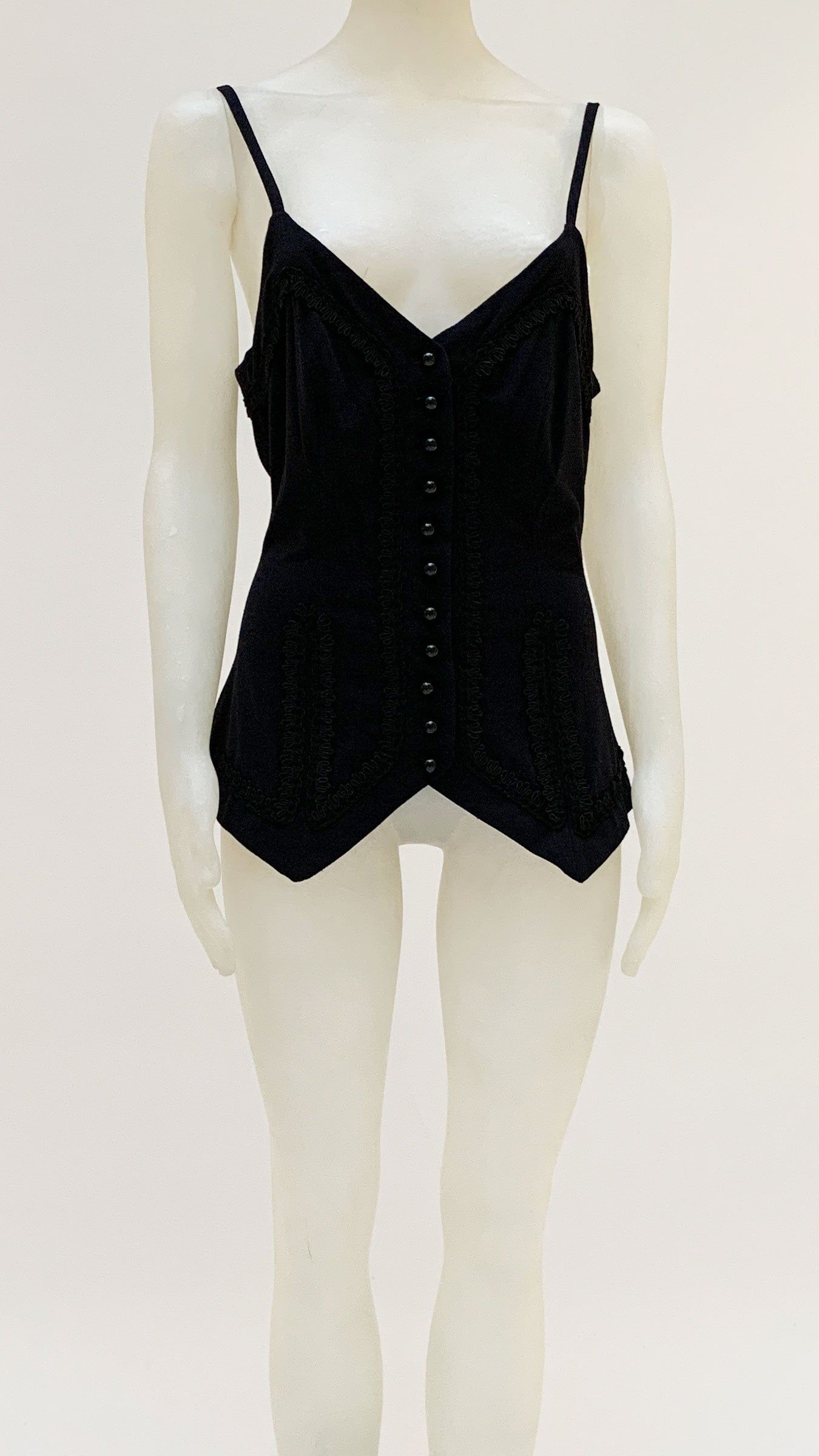 SLIP LACE EMBROIDERED TOP sold by Norma Kamali